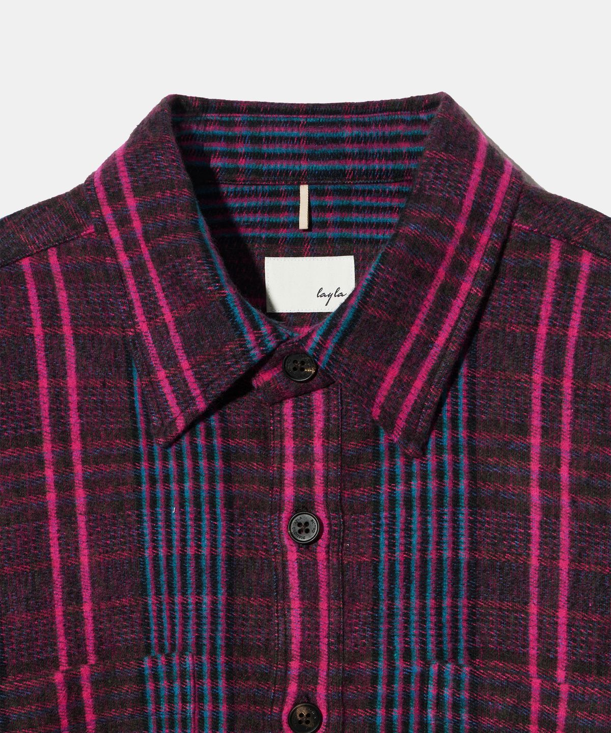 다이아몬드 레이라(DIAMOND LAYLA) Lava Flow Fluff Cotton Check Shirt S162  Opera Pink