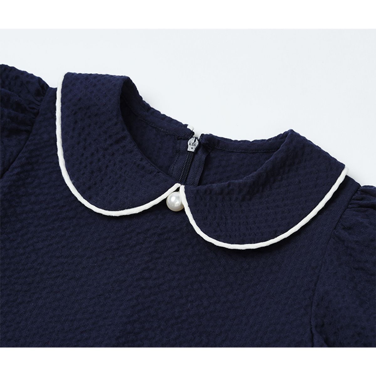 라메종드도도(LA MAISON DE DODO) Summer Marine Dress with Pearl_Navy 여름 여아원피스