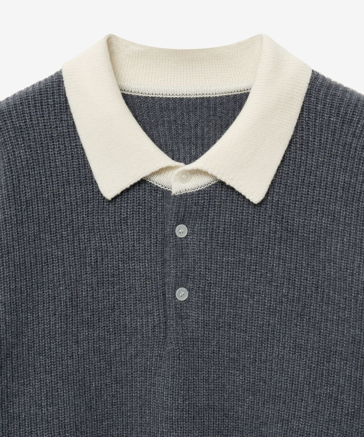 티엔지티(TNGT) Oversized Rugby Polo Knit Top (Grey) TNSW5F116G2