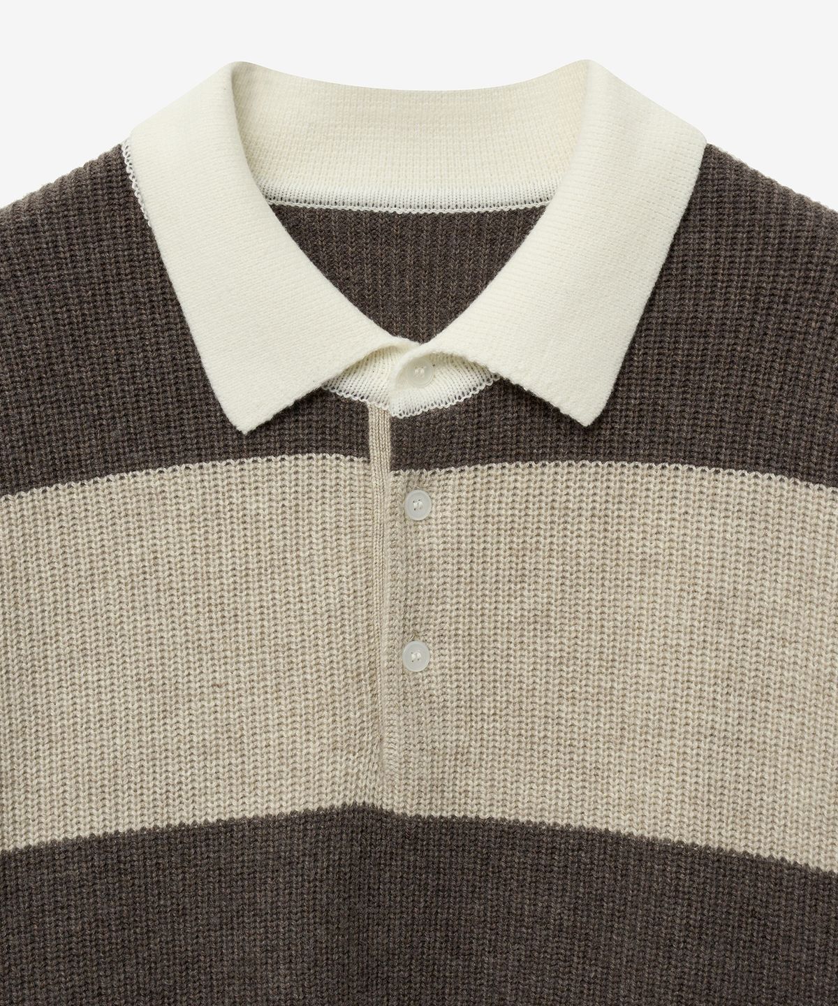 티엔지티(TNGT) Oversized Rugby Polo Knit Top (Brown) TNSW5F116W2