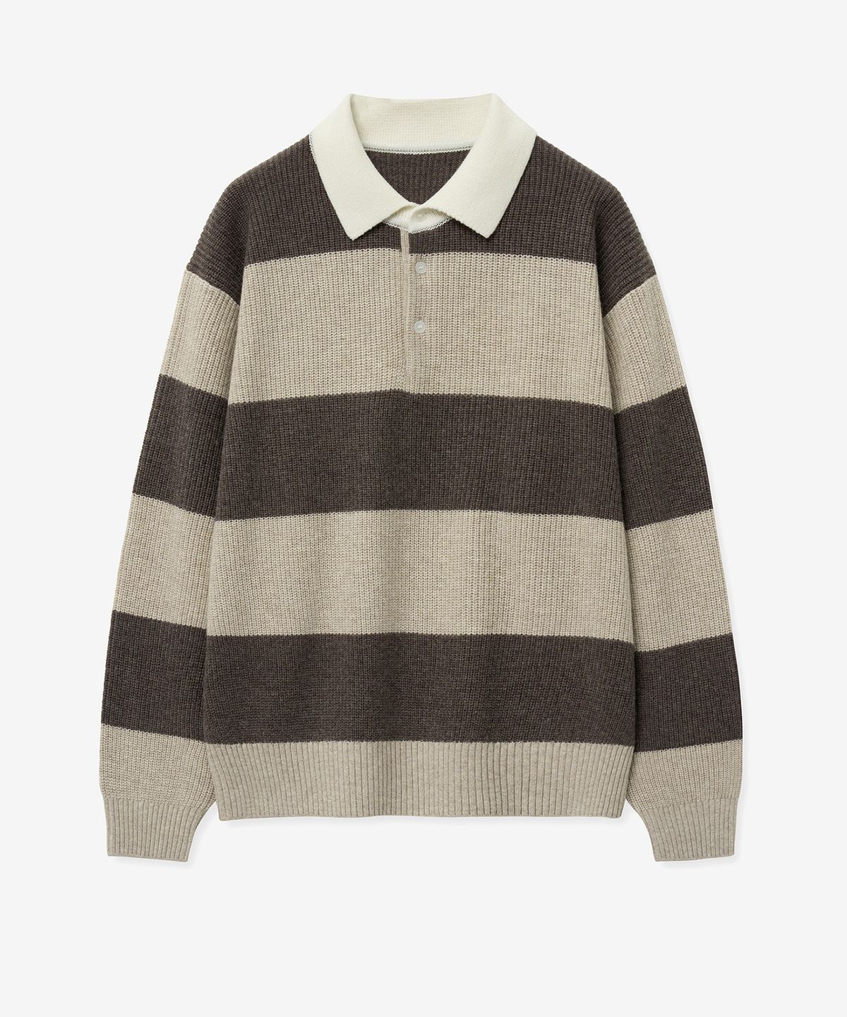 티엔지티(TNGT) Oversized Rugby Polo Knit Top (Brown) TNSW5F116W2
