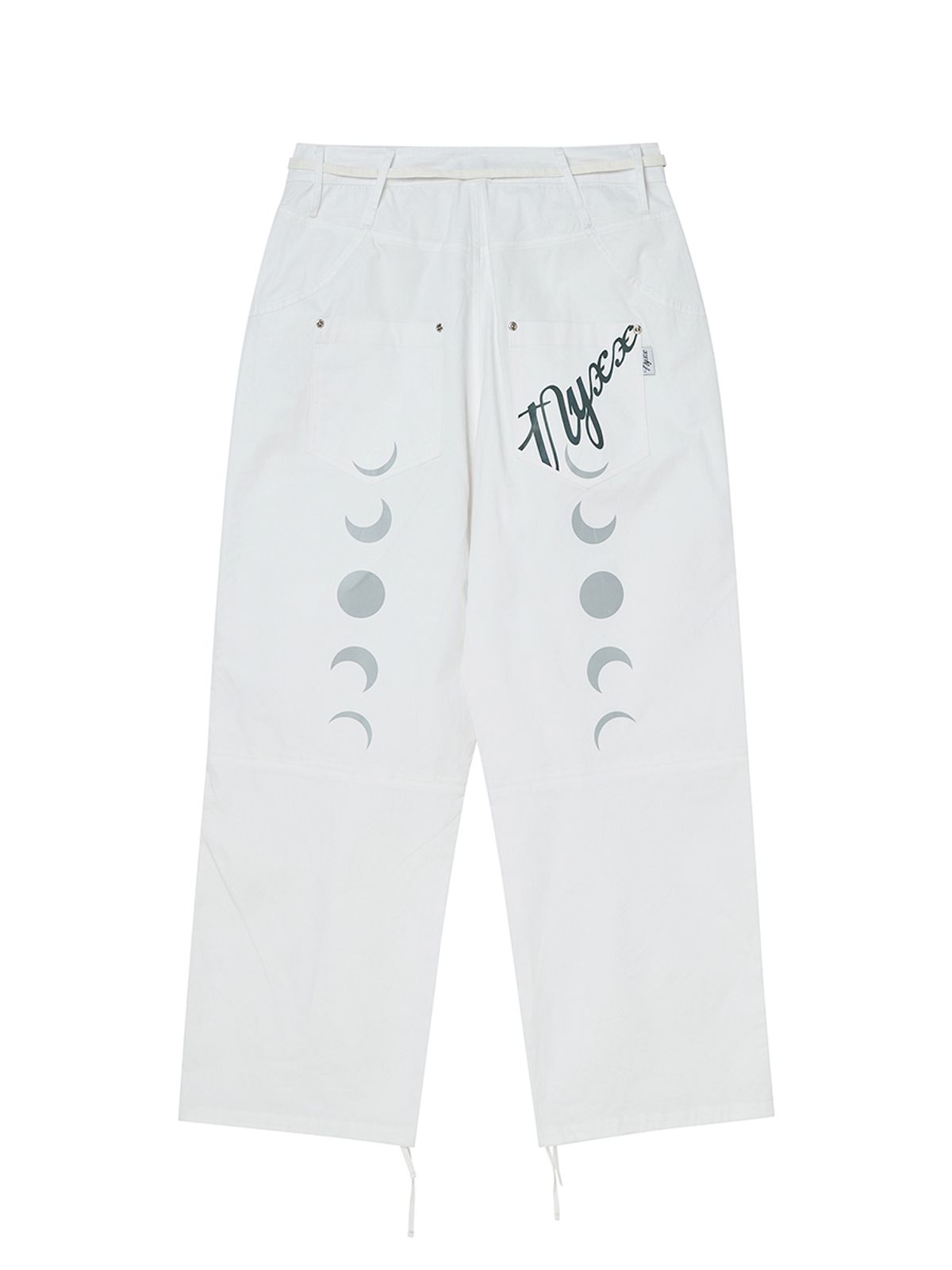 엔와이엑스엑스(NYXX) STRAP BELTED FAUX LEATHER PANTS WHITE