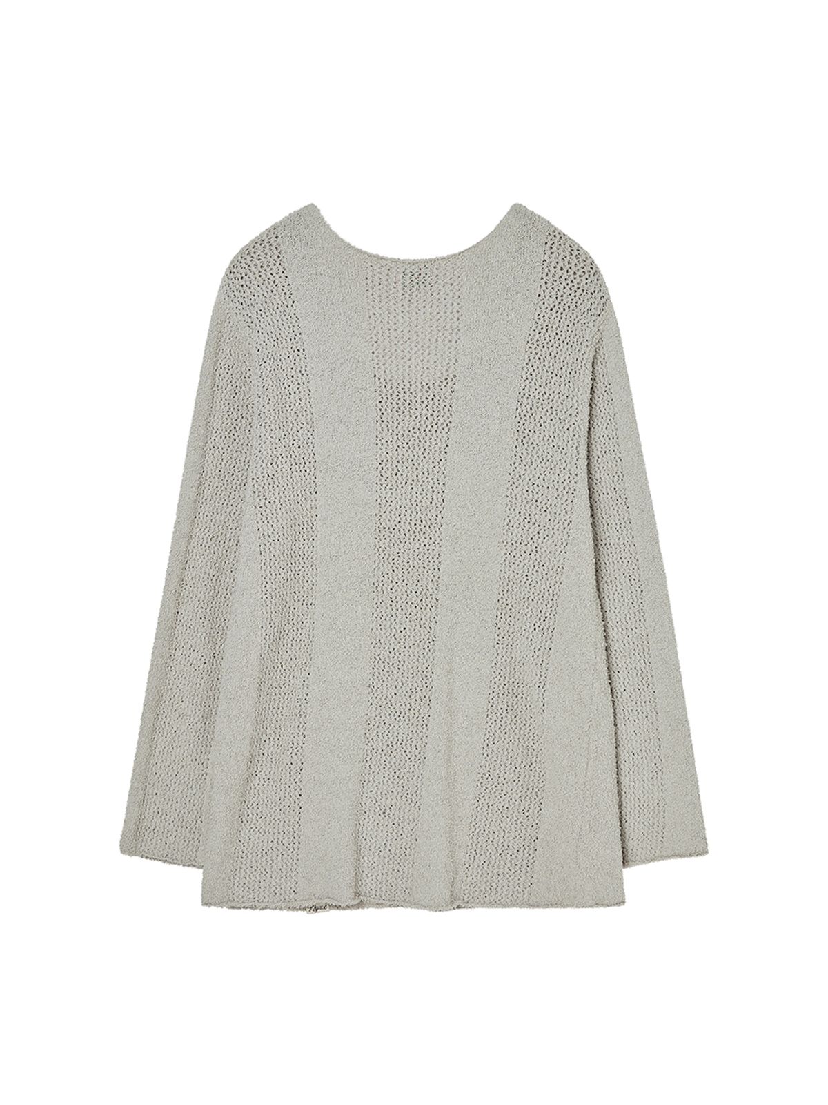 엔와이엑스엑스(NYXX) U-NECK SHEER KNIT LIGHT GRAY