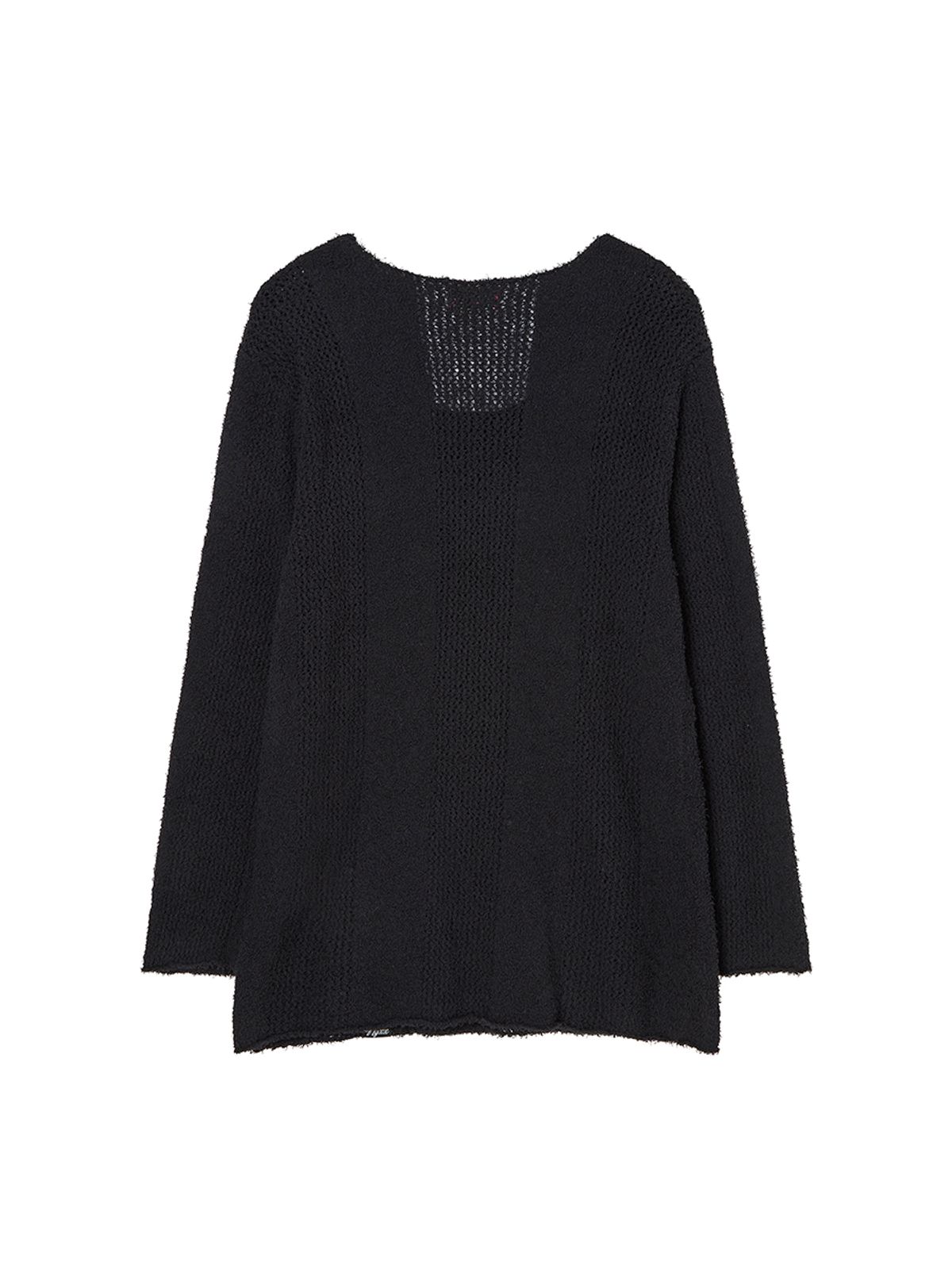 엔와이엑스엑스(NYXX) U-NECK SHEER KNIT BLACK