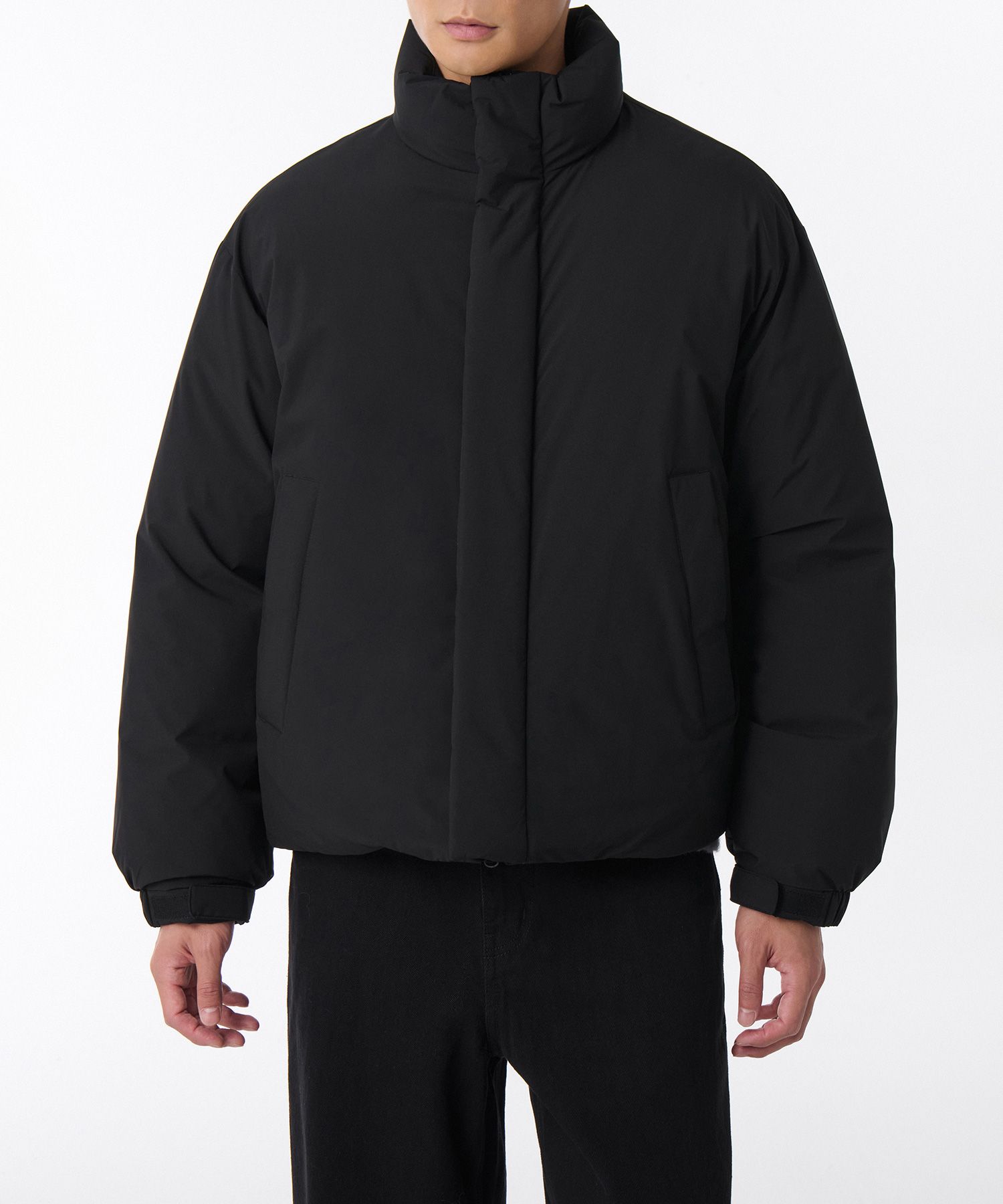 ブルゾン MUSINSA STANDARD Wool blend minimal blouson jacket black MMC MUSINSA | MUSINSA STANDARD WOMAN Women's Wool Blend Duffel