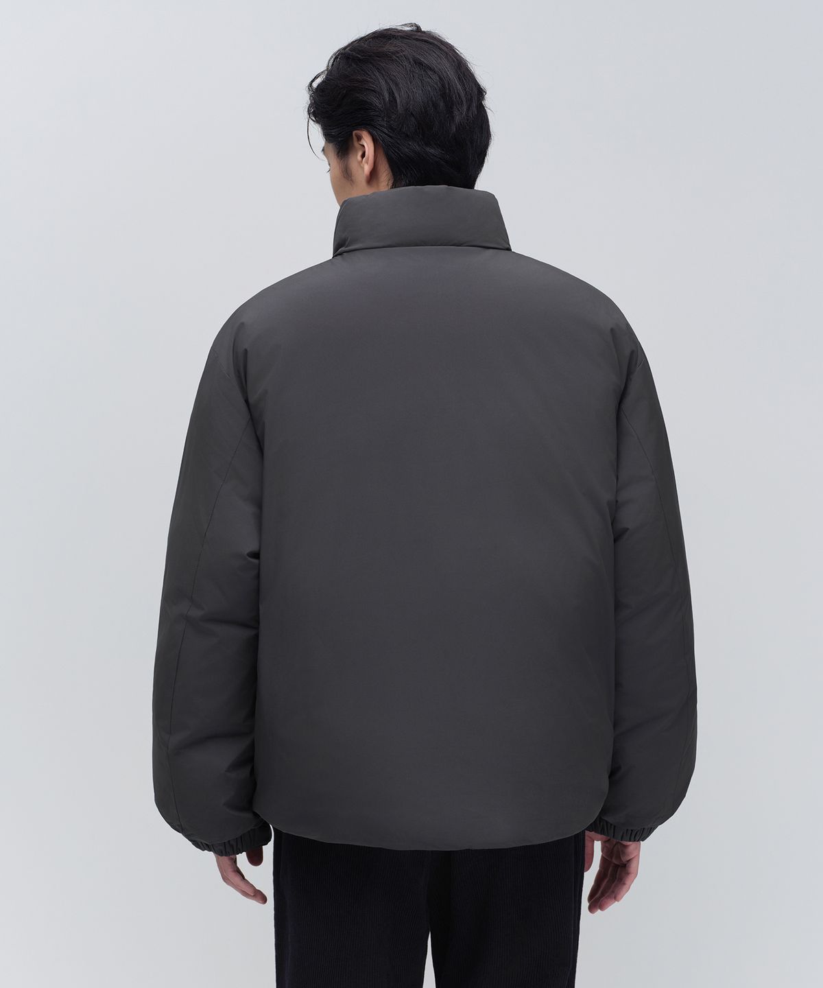 무신사 스탠다드(MUSINSA STANDARD) 데일리 푸퍼 미니멀 숏 패딩 재킷 [딤 그레이]