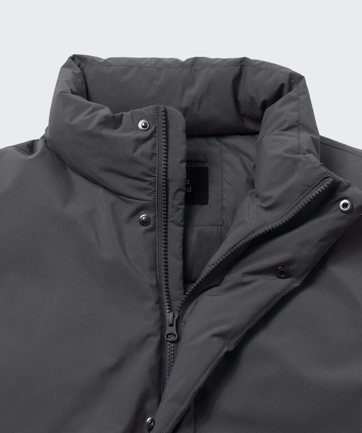 무신사 스탠다드(MUSINSA STANDARD) 데일리 푸퍼 미니멀 숏 패딩 재킷 [딤 그레이]