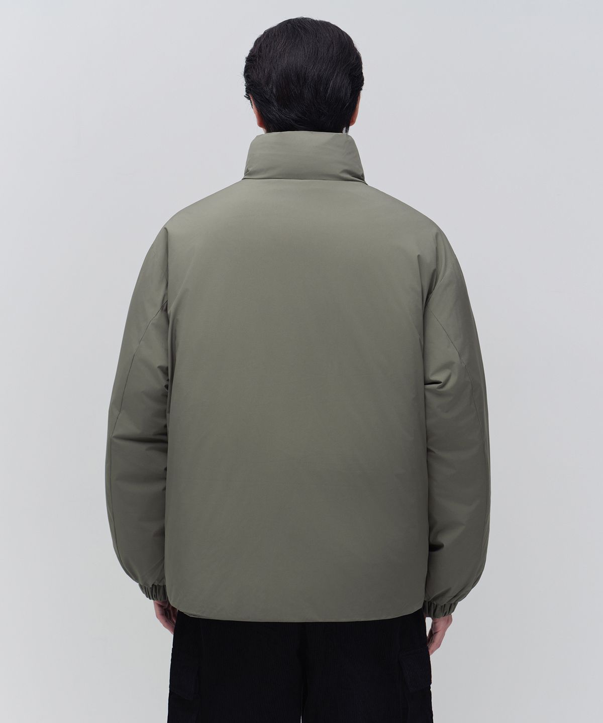 무신사 스탠다드(MUSINSA STANDARD) 데일리 푸퍼 미니멀 숏 패딩 재킷 [더스티 카키]