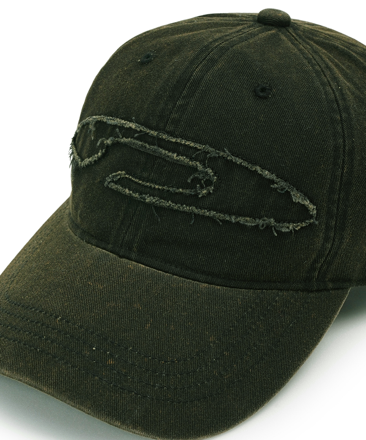 에프디알(FDR) Vintage Applique Logo Ball Cap Black