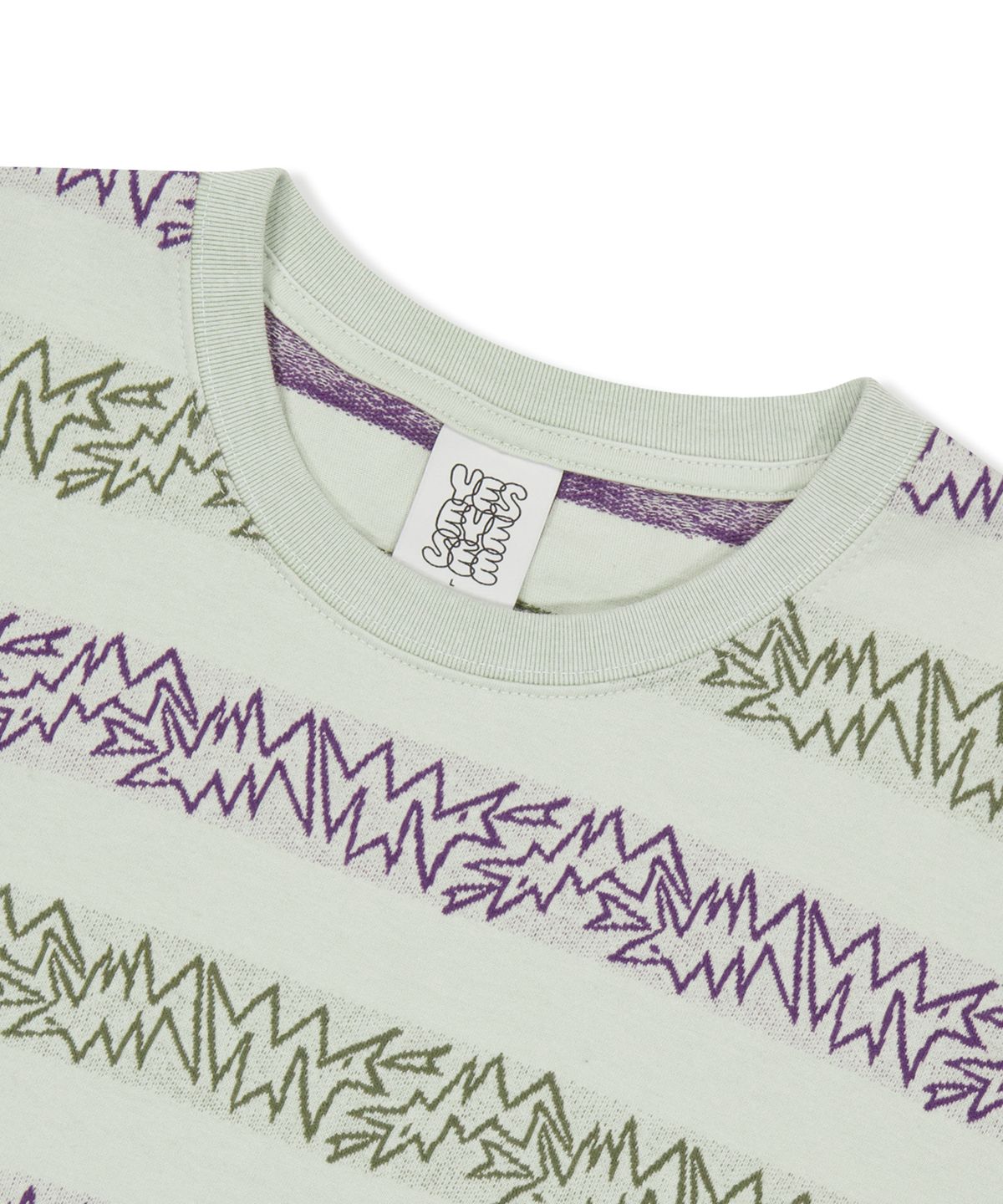 예스아이씨(YESEYESEE) SN Jacquard Tee Sage Green