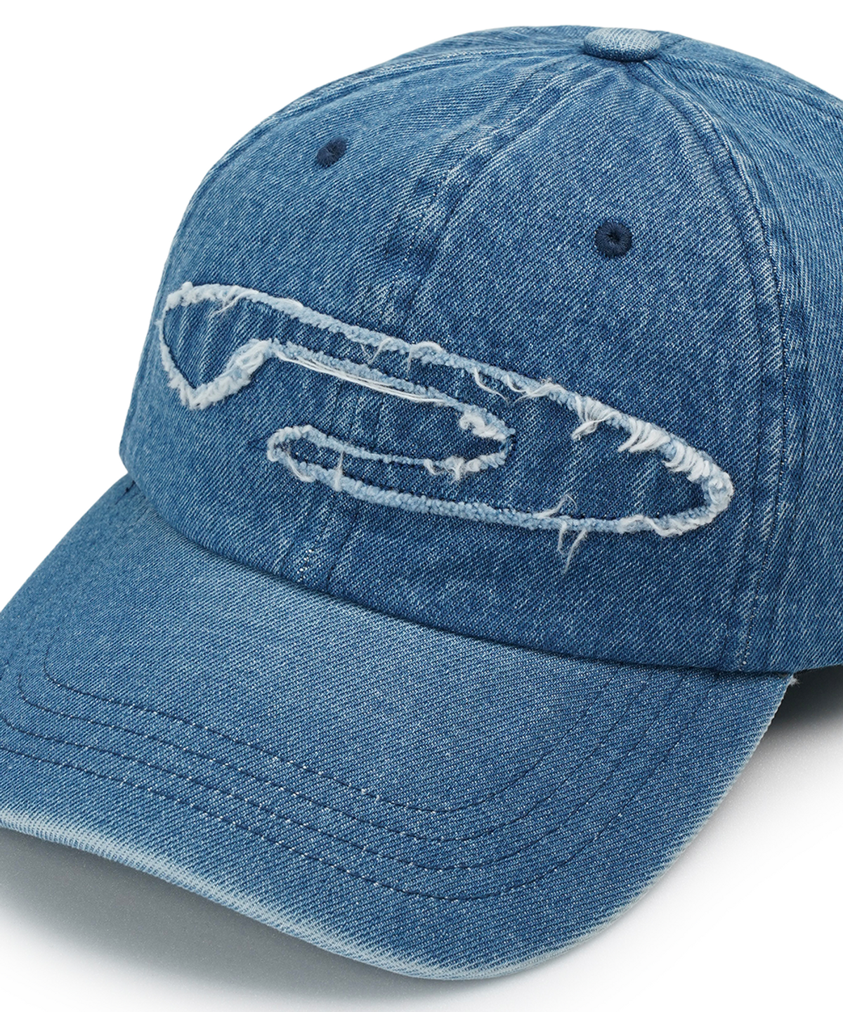 에프디알(FDR) Vintage Applique Logo Ball Cap Blue
