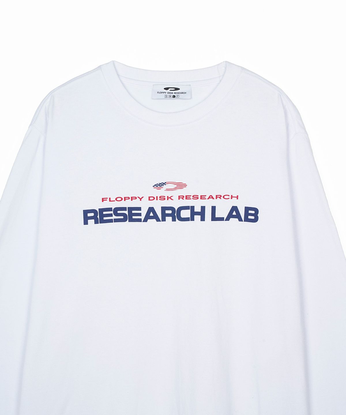 에프디알(FDR) USA Research LAB Logo Long sleeve White