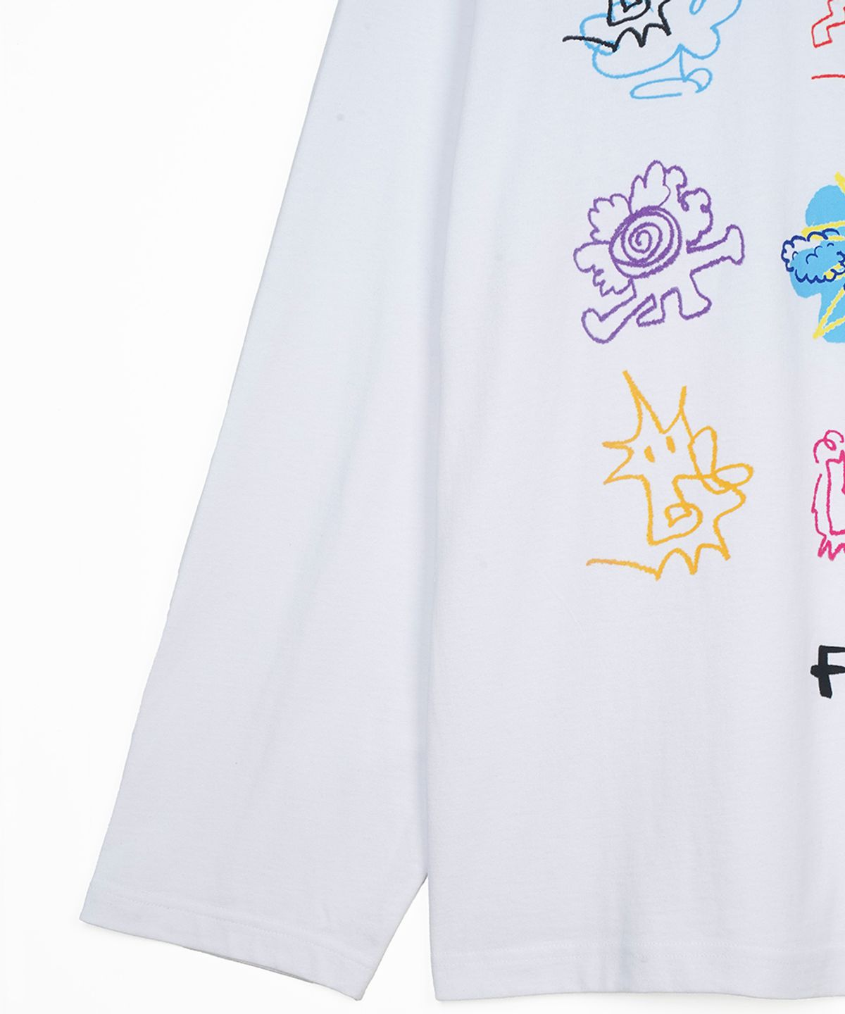 에프디알(FDR) Kids doodle Long sleeve White
