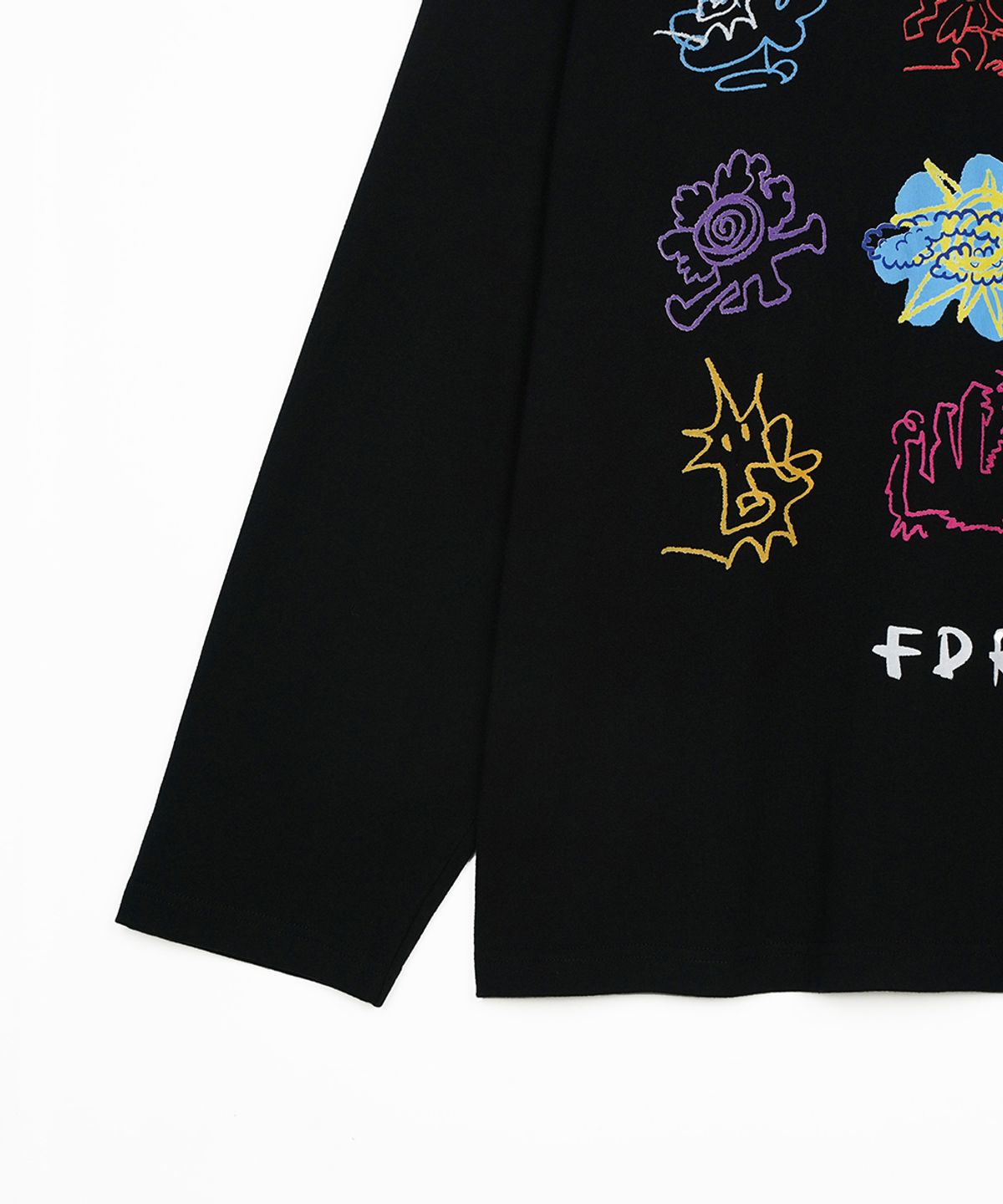 에프디알(FDR) Kids doodle Long sleeve Black