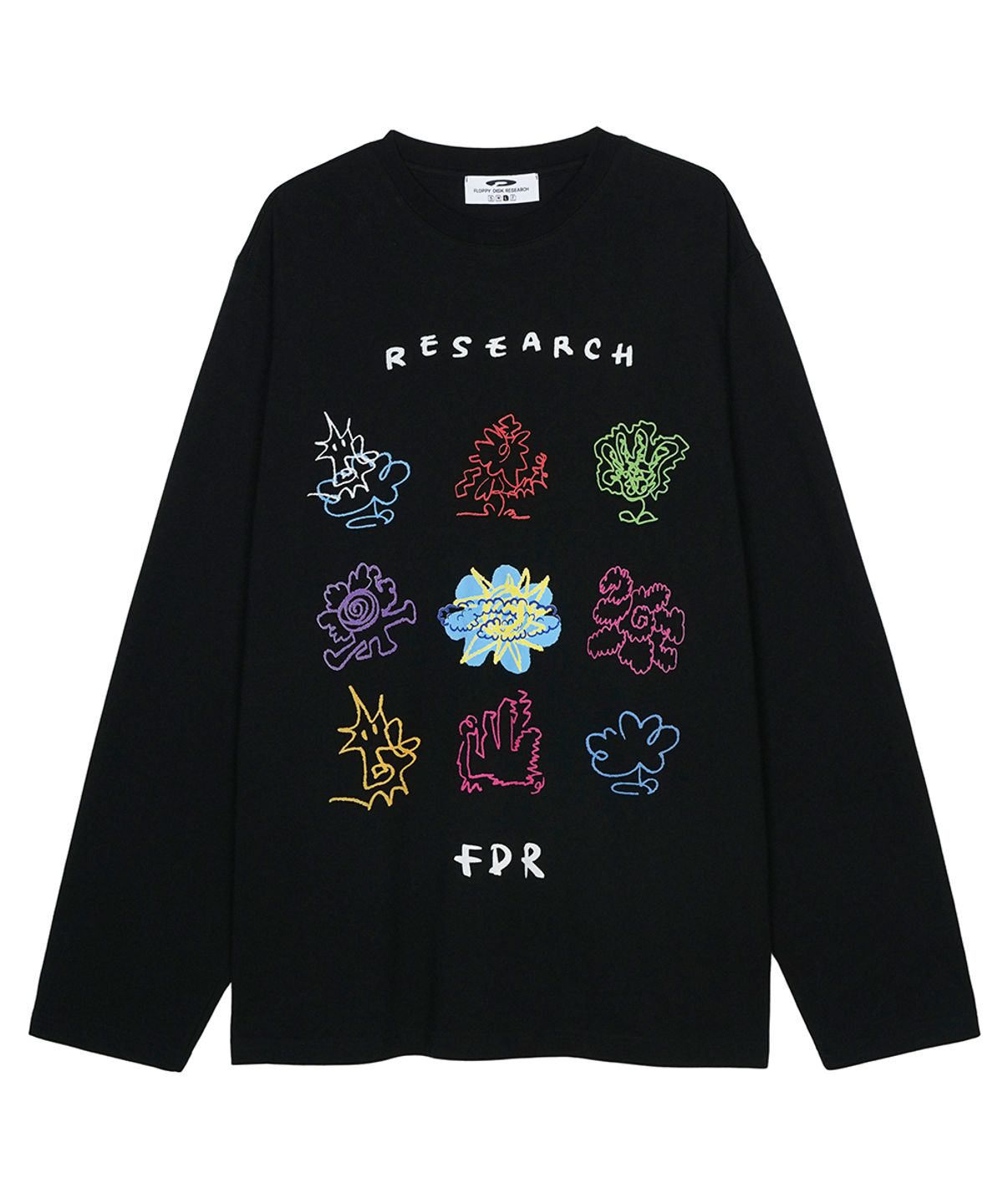 에프디알(FDR) Kids doodle Long sleeve Black