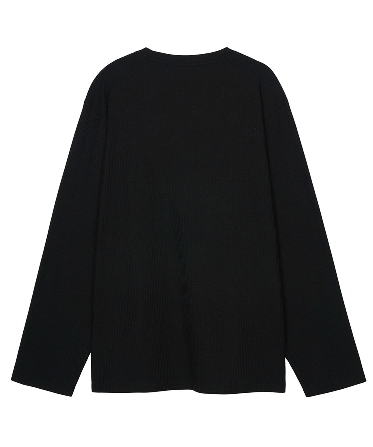 에프디알(FDR) Painted Castle Waffle Long sleeve Black