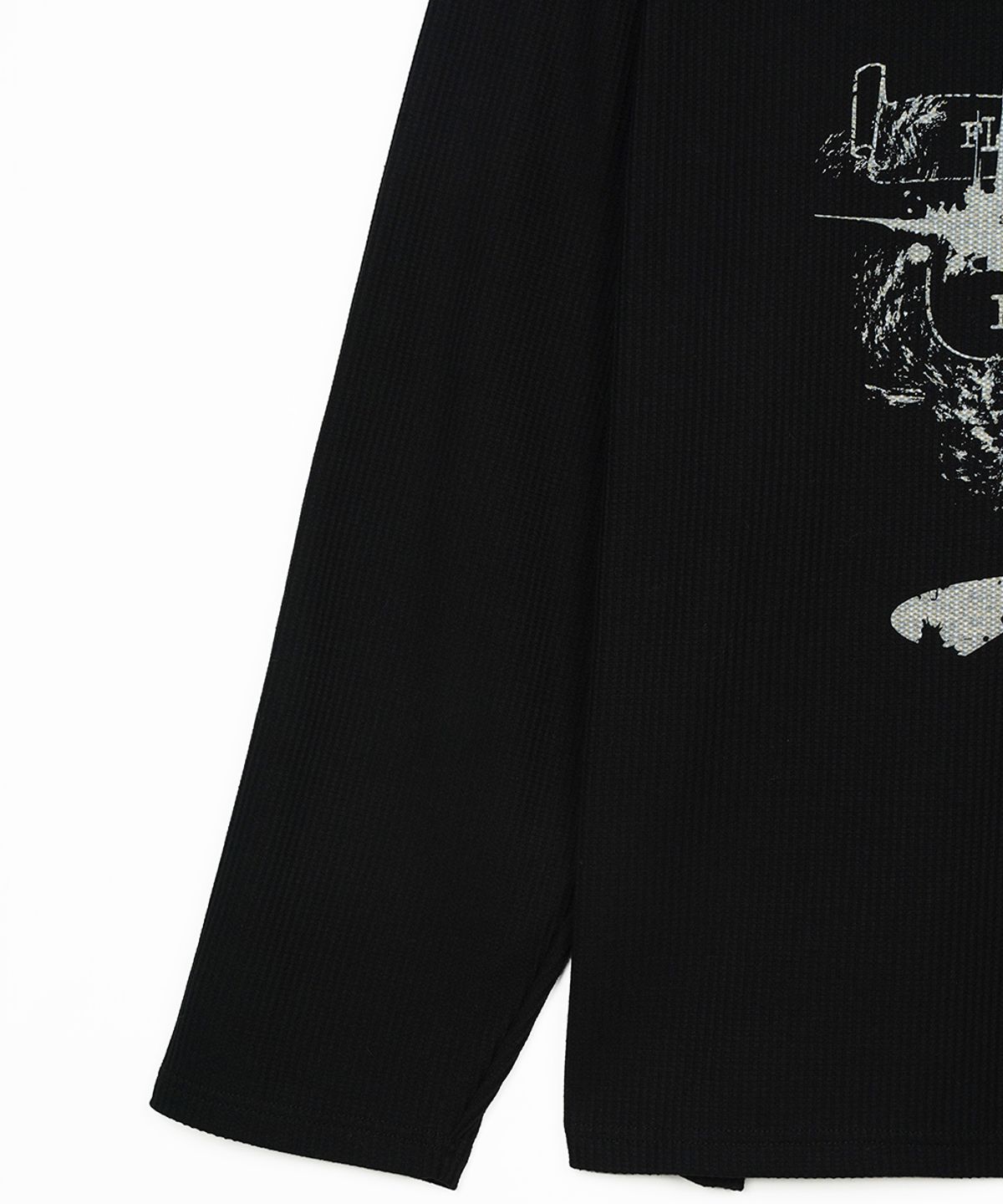 에프디알(FDR) Painted Castle Waffle Long sleeve Black