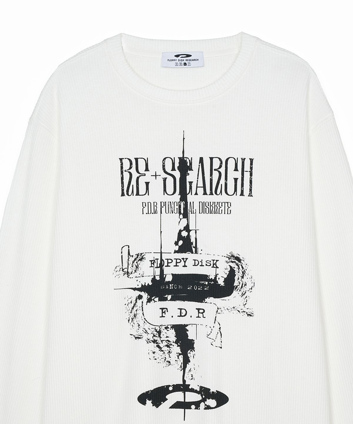 에프디알(FDR) Painted Castle Waffle Long sleeve Cream