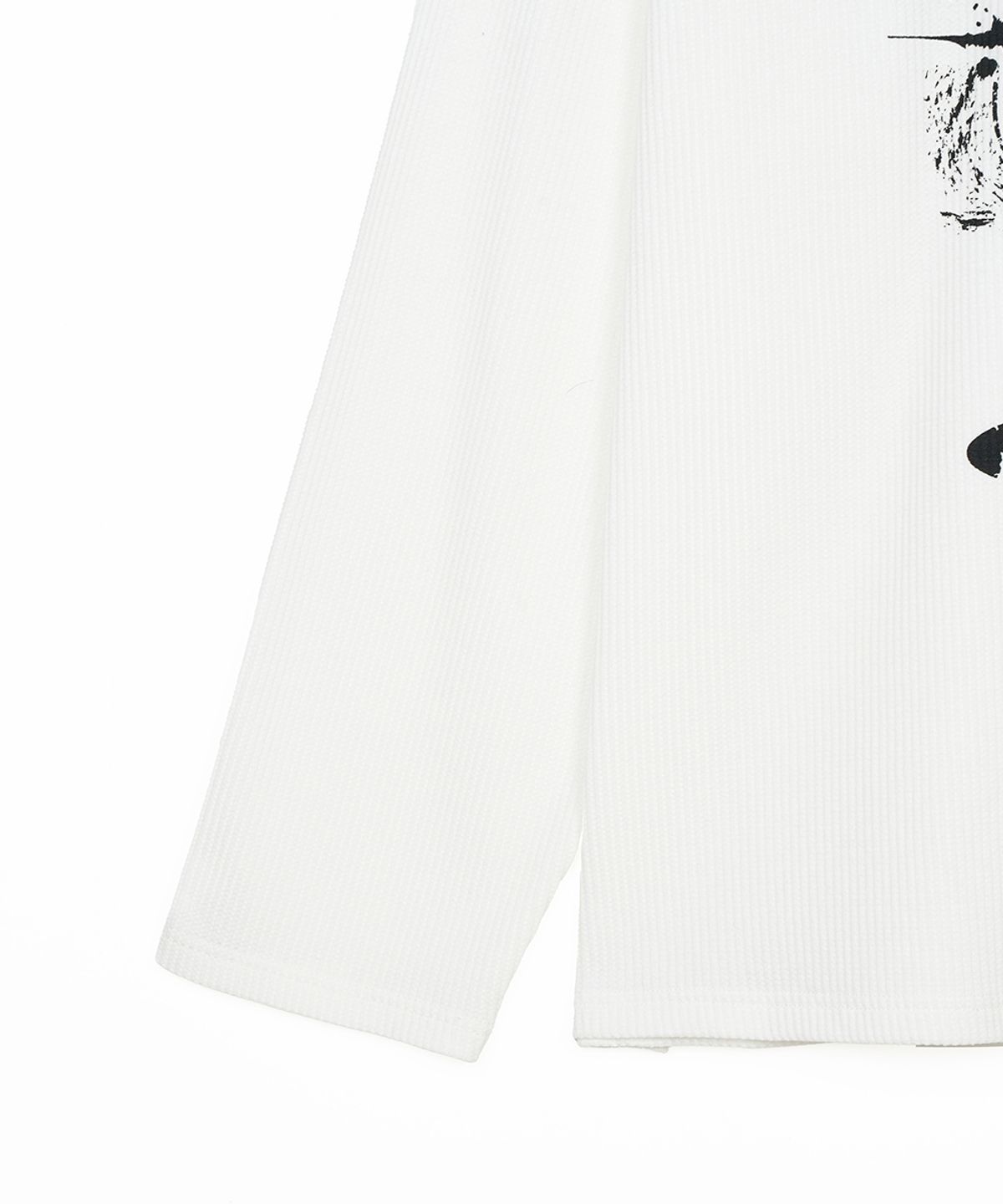 에프디알(FDR) Painted Castle Waffle Long sleeve Cream