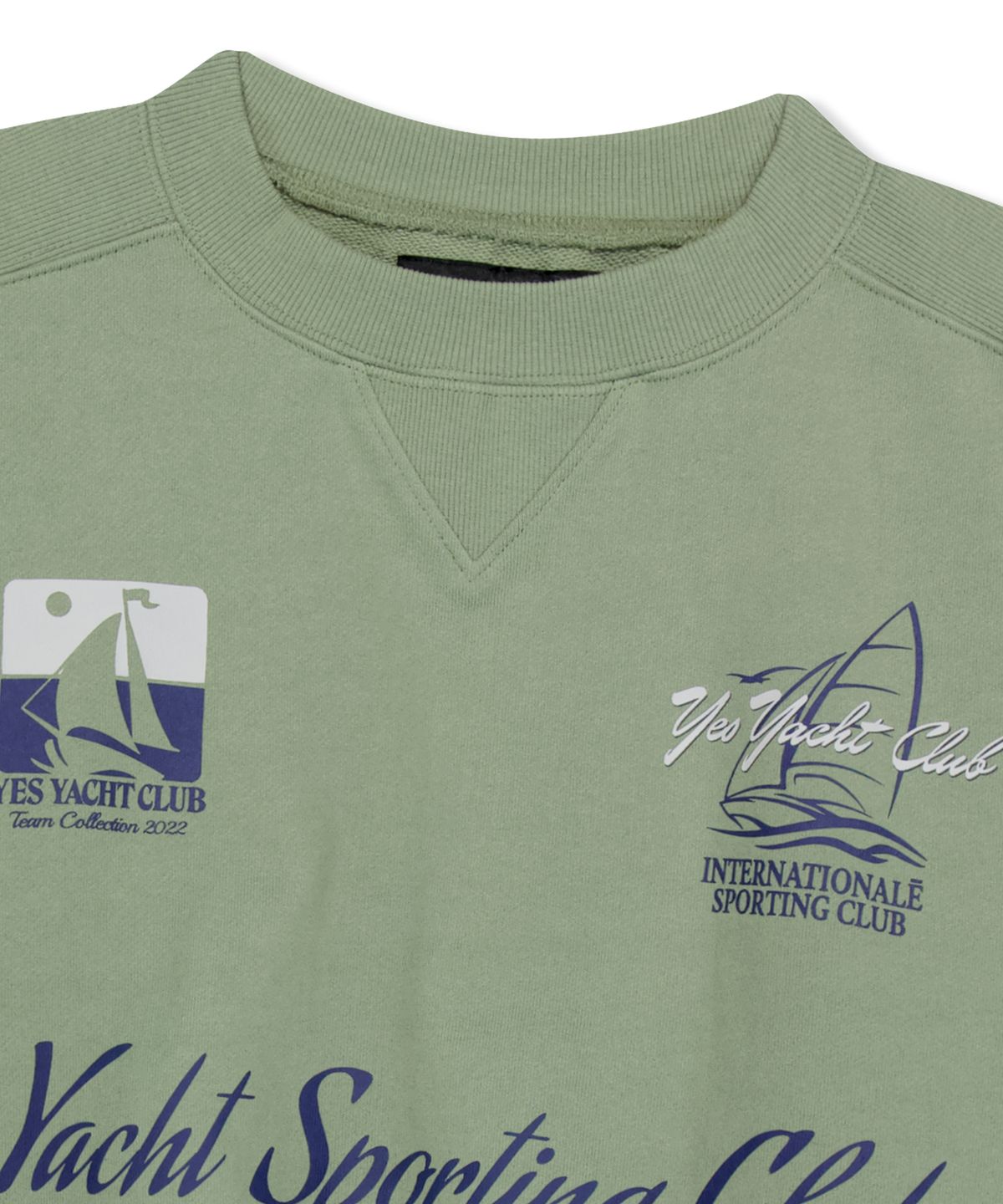예스아이씨(YESEYESEE) Y.E.S Yacht Sweatshirt Sage Green