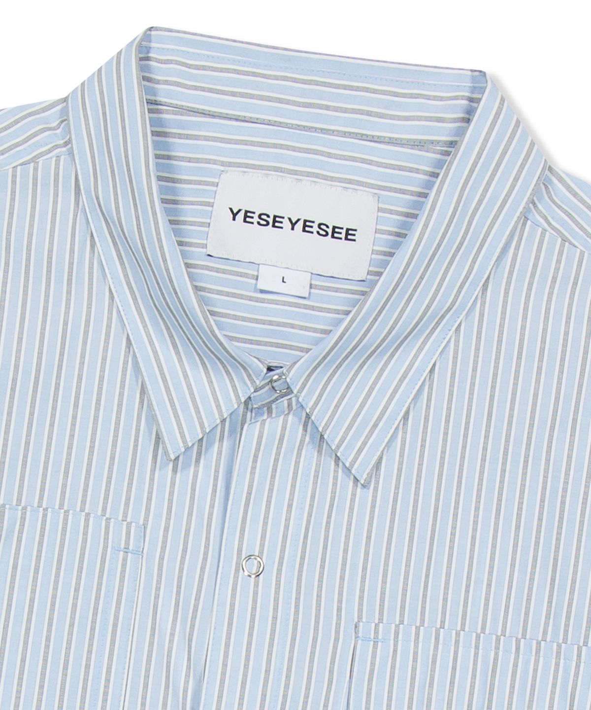 예스아이씨(YESEYESEE) Stripe Explorer Shirt Blue