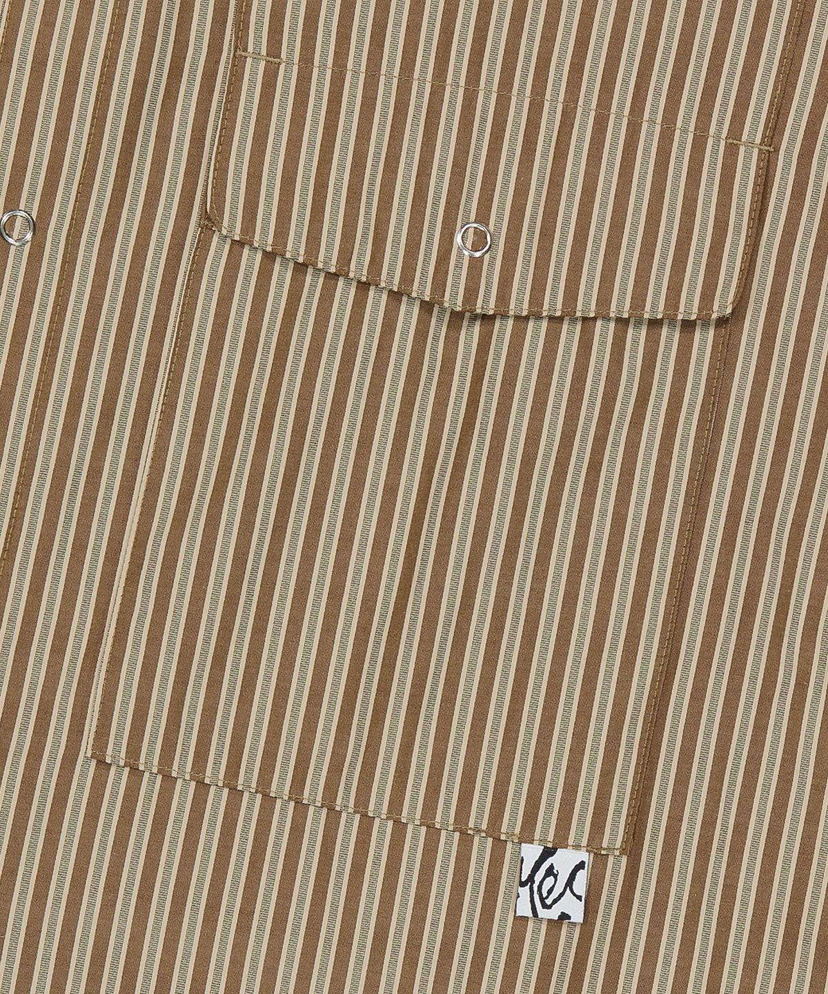 예스아이씨(YESEYESEE) Stripe Explorer Shirt Brown