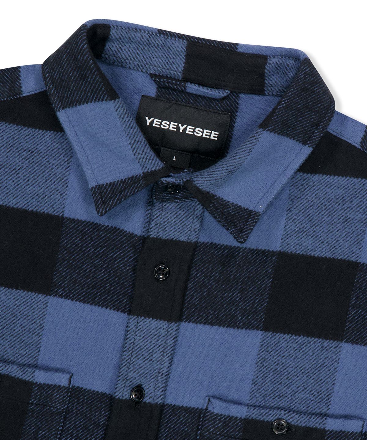 예스아이씨(YESEYESEE) Buffalo Check Shirt Black