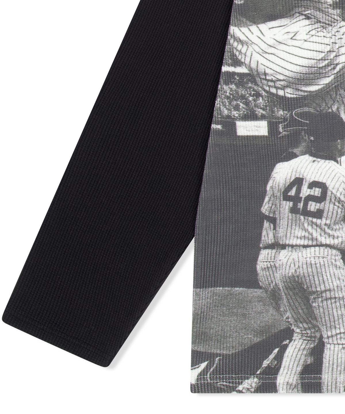 예스아이씨(YESEYESEE) Baseball Waffle Hoodie Black