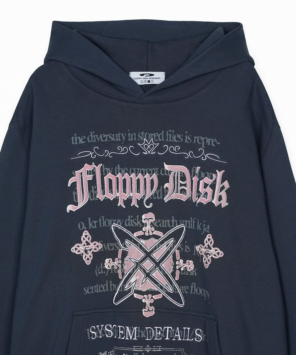 에프디알(FDR) Pattern arrangemet Hoodie Slate Gray