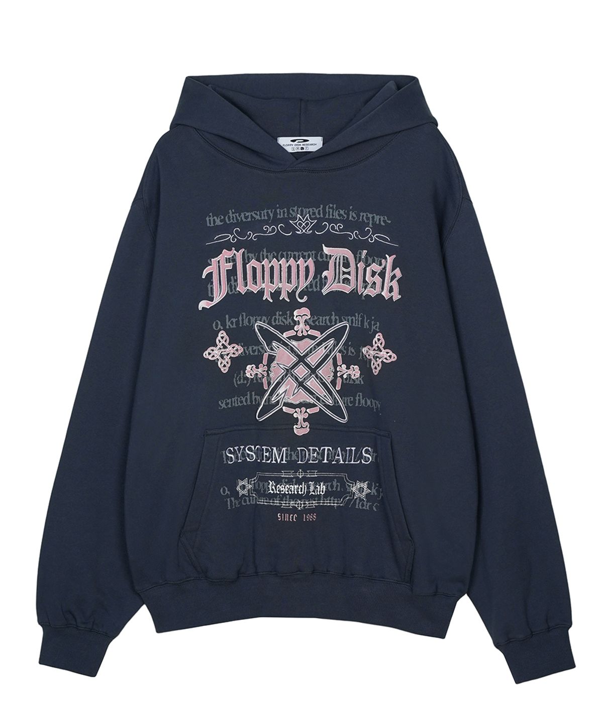 에프디알(FDR) Pattern arrangemet Hoodie Slate Gray