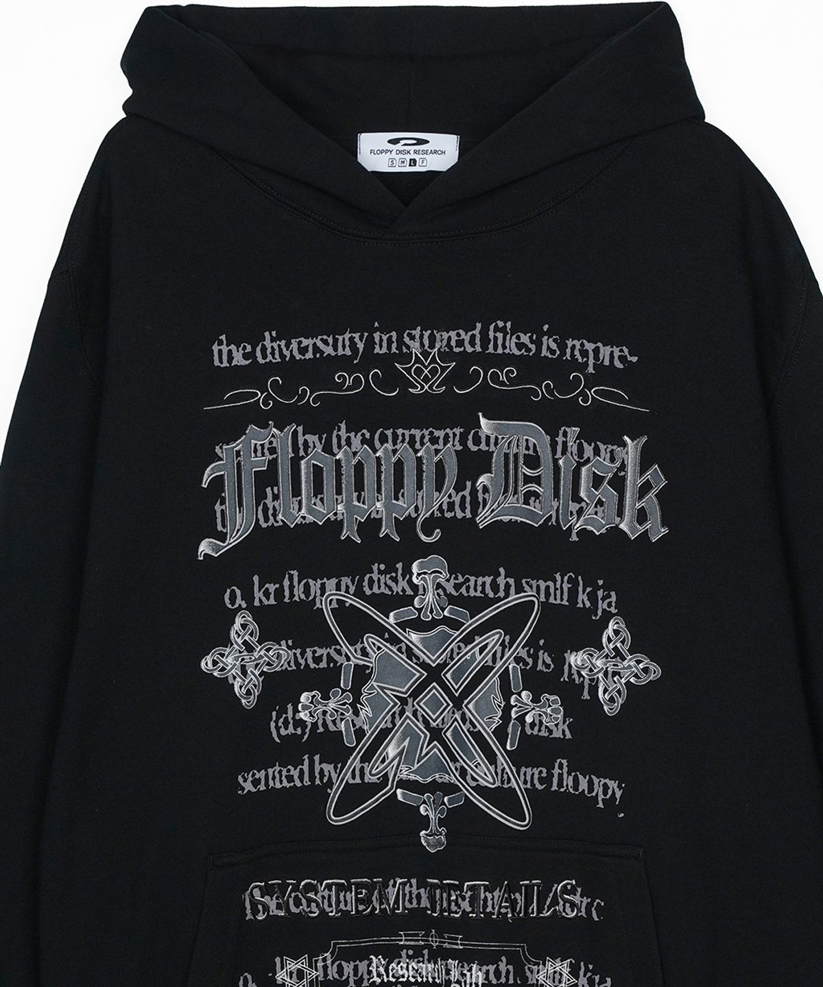 에프디알(FDR) Pattern arrangemet Hoodie Black