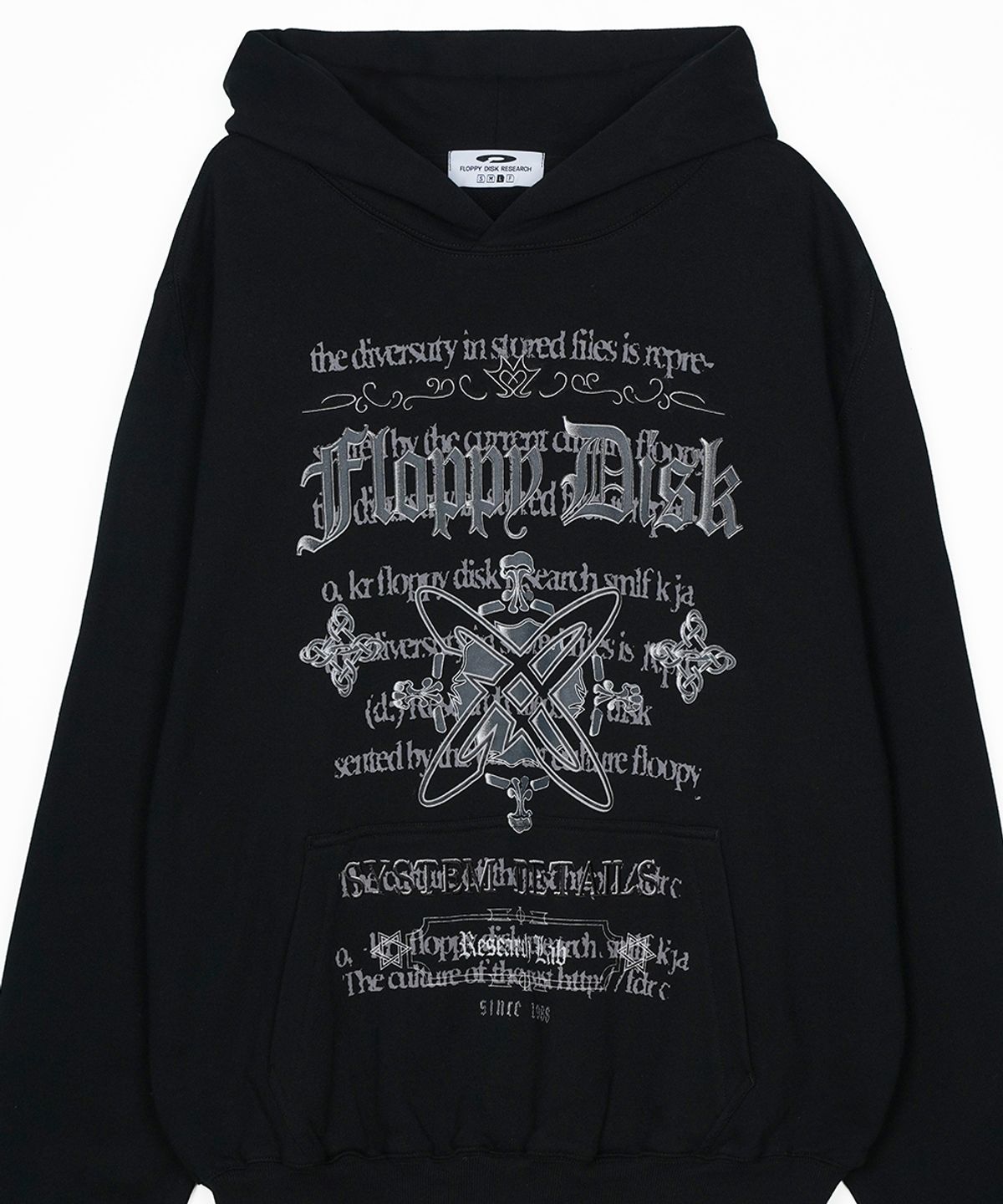 에프디알(FDR) Pattern arrangemet Hoodie Black