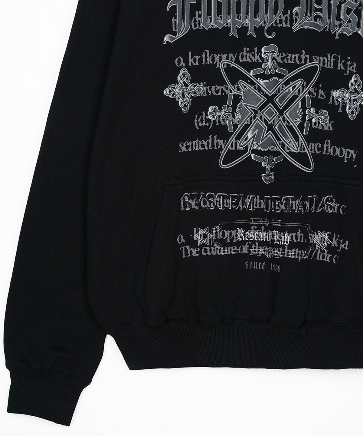에프디알(FDR) Pattern arrangemet Hoodie Black