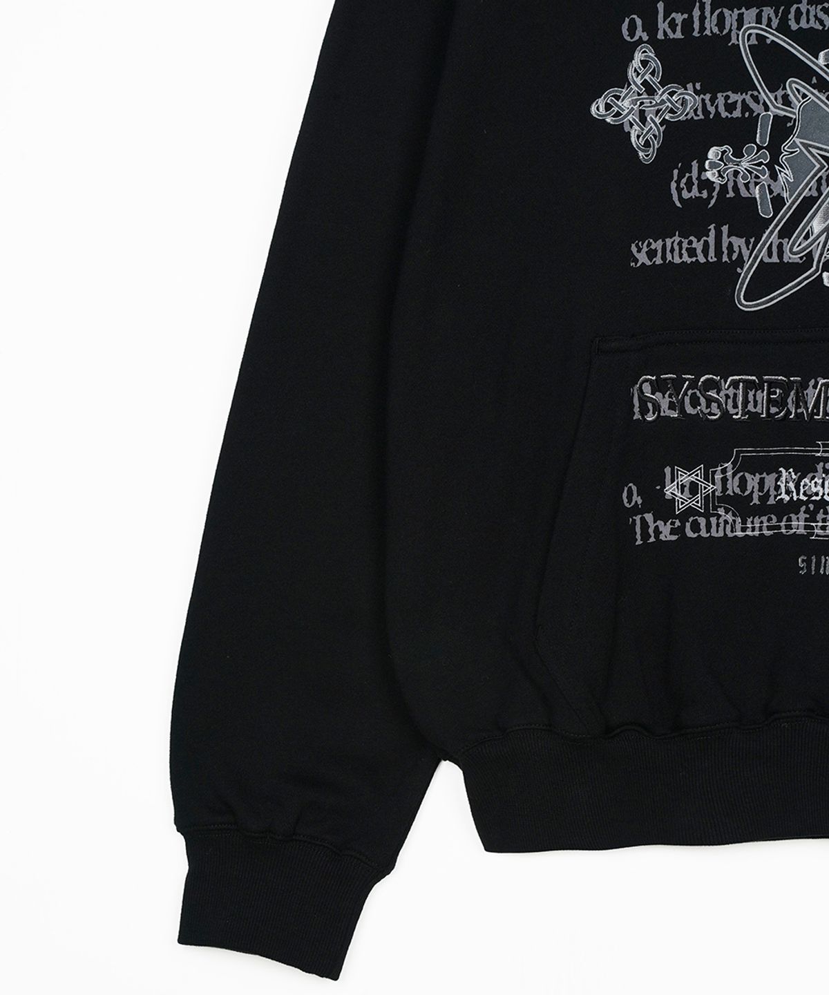 에프디알(FDR) Pattern arrangemet Hoodie Black