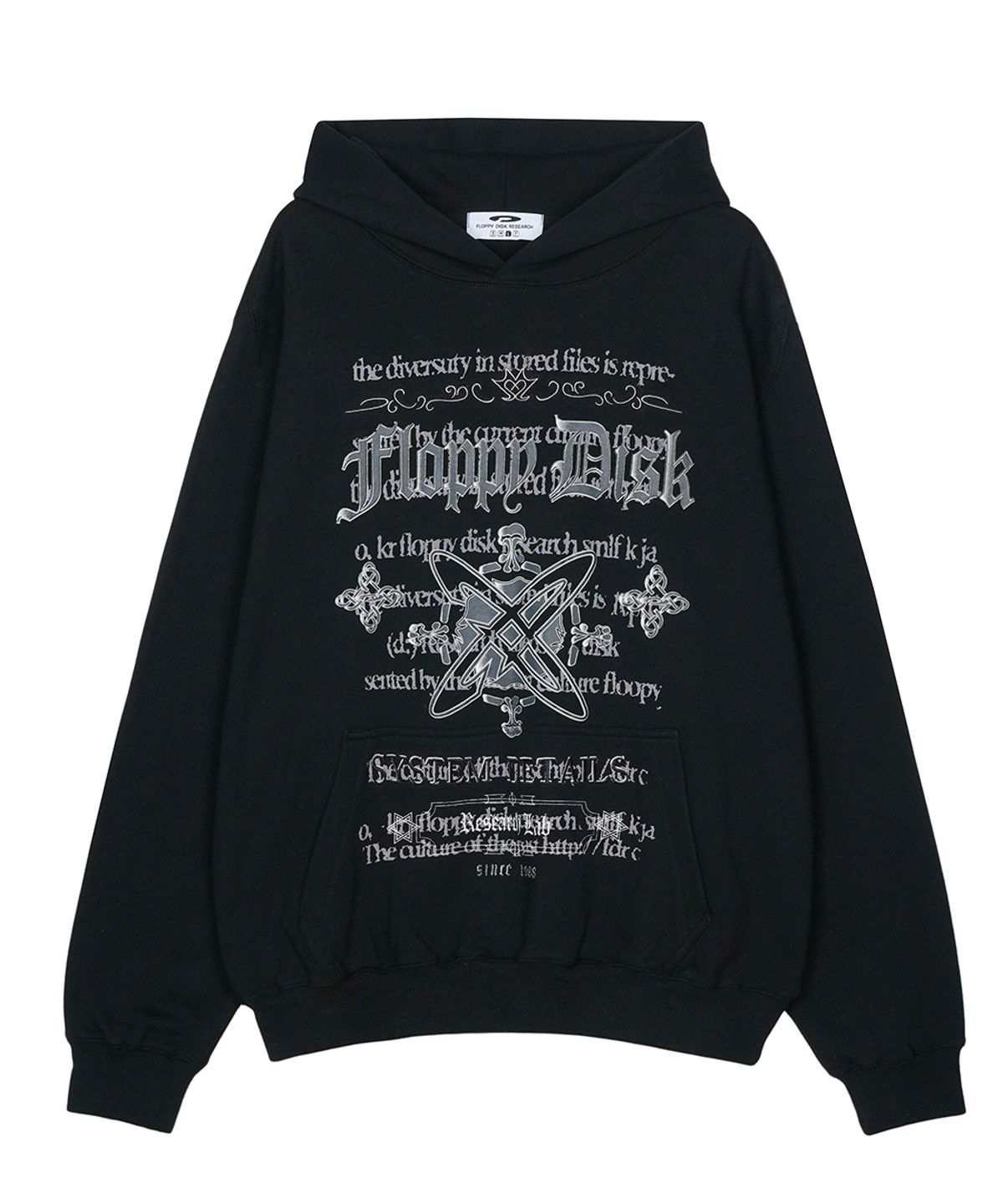 에프디알(FDR) Pattern arrangemet Hoodie Black