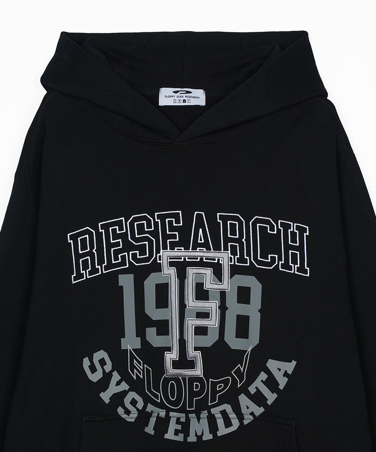 에프디알(FDR) Volume Layered F Lettering Hoodie Black
