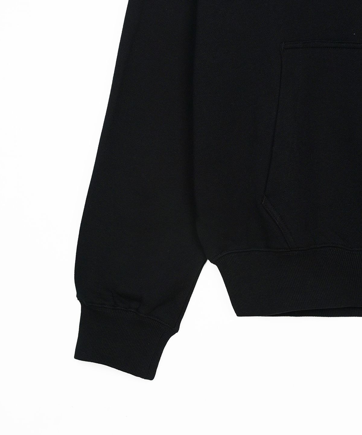 에프디알(FDR) Star Logo Applique Hood Zip-Up Black