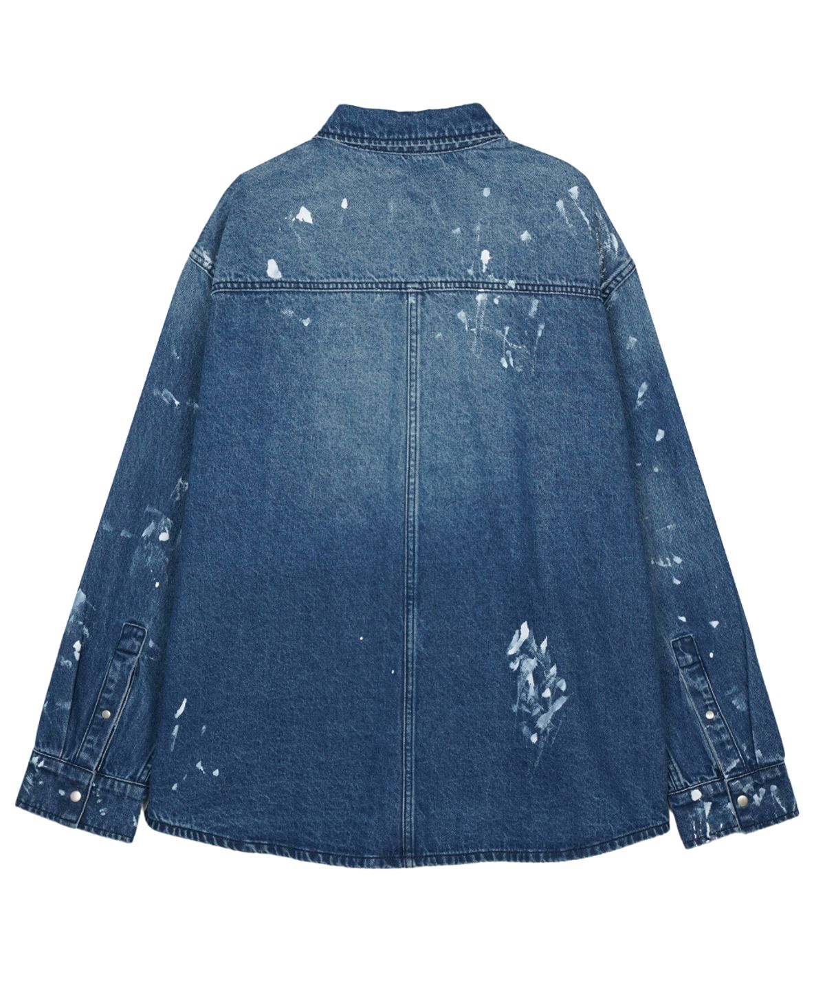에프디알(FDR) Vintage Washed Pocket Denim Shirt Blue