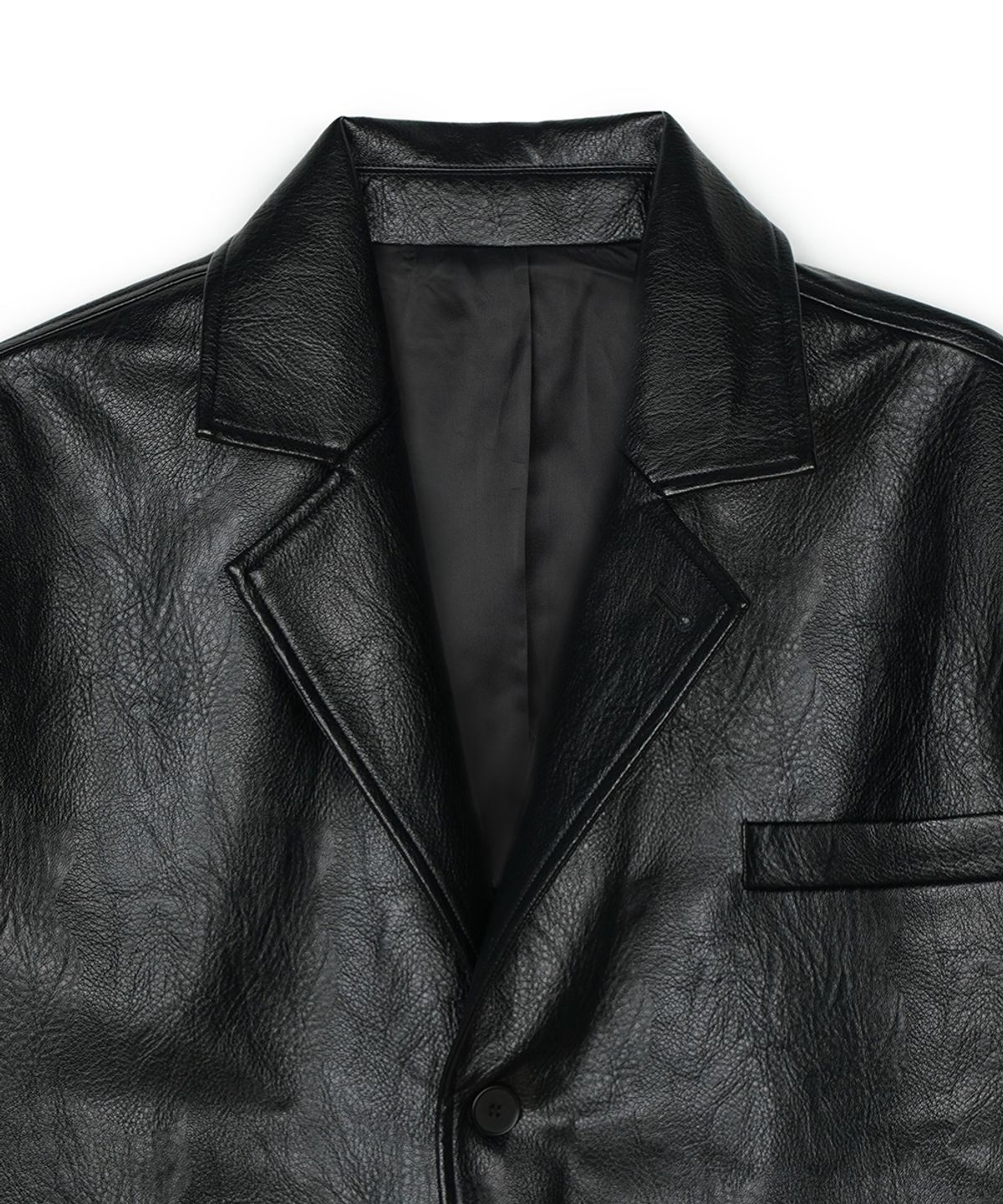 에프디알(FDR) Skater Tailored Leather Jacket Black