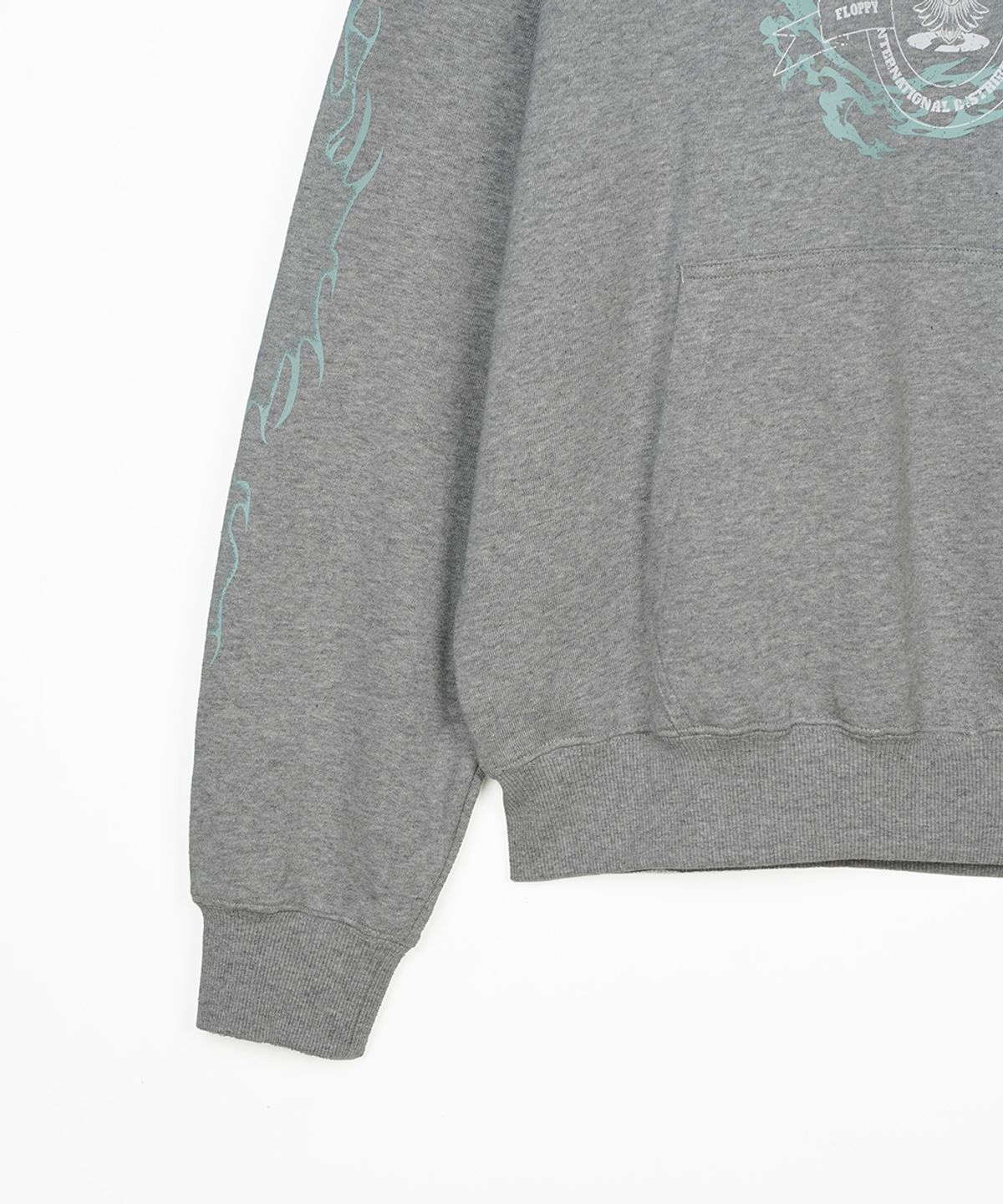 에프디알(FDR) Crack Eagle Research Logo Hoodie M.Gray