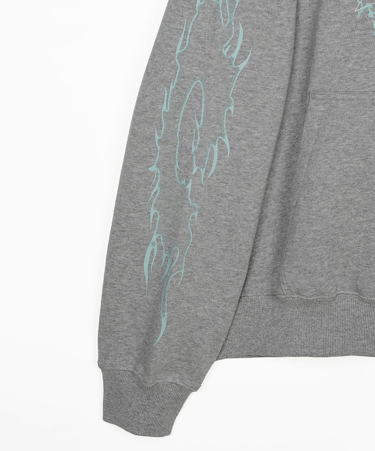 에프디알(FDR) Crack Eagle Research Logo Hoodie M.Gray