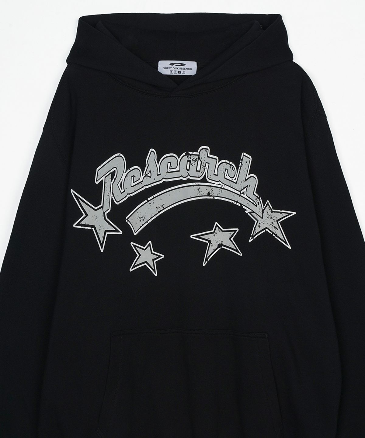 에프디알(FDR) Star Logo Crack Hoodie Black