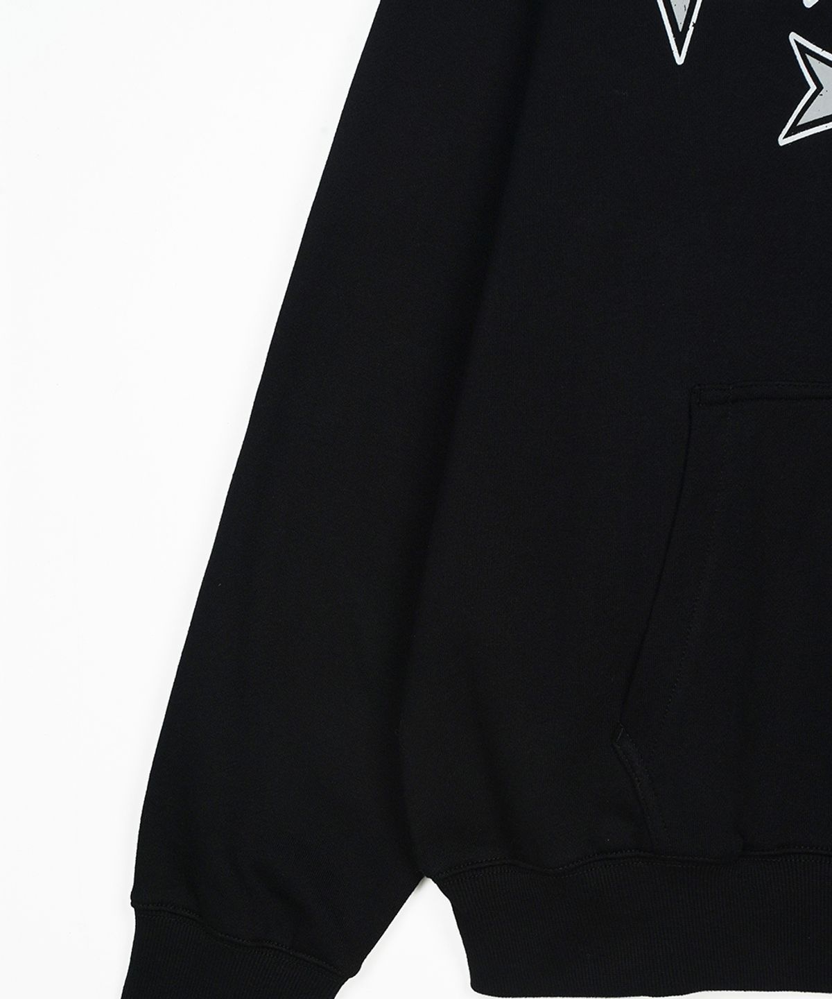 에프디알(FDR) Star Logo Crack Hoodie Black