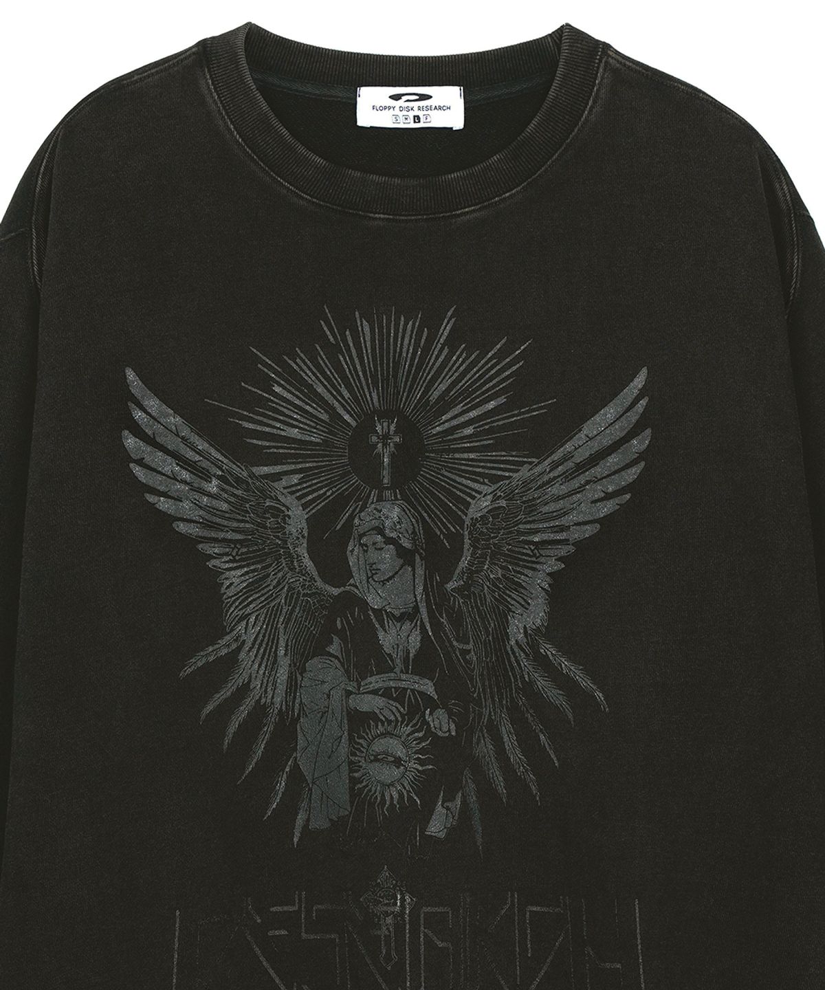 에프디알(FDR) Pigment Washed San Chris Crewneck Black