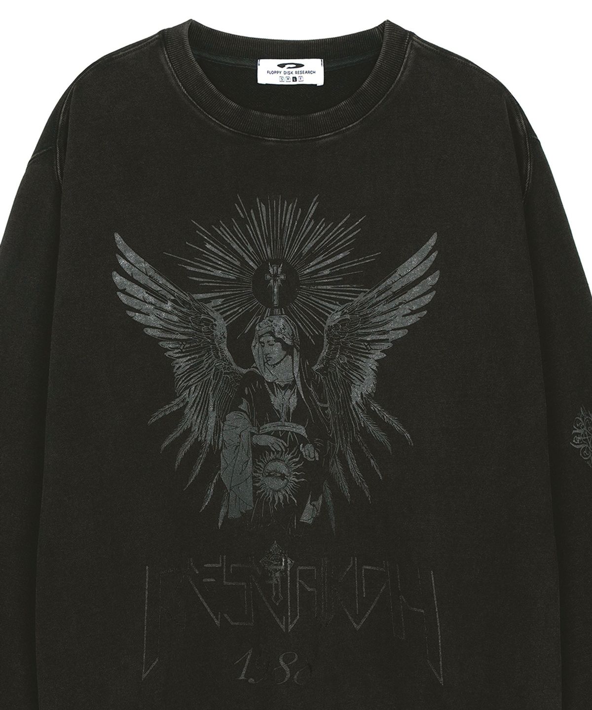 에프디알(FDR) Pigment Washed San Chris Crewneck Black