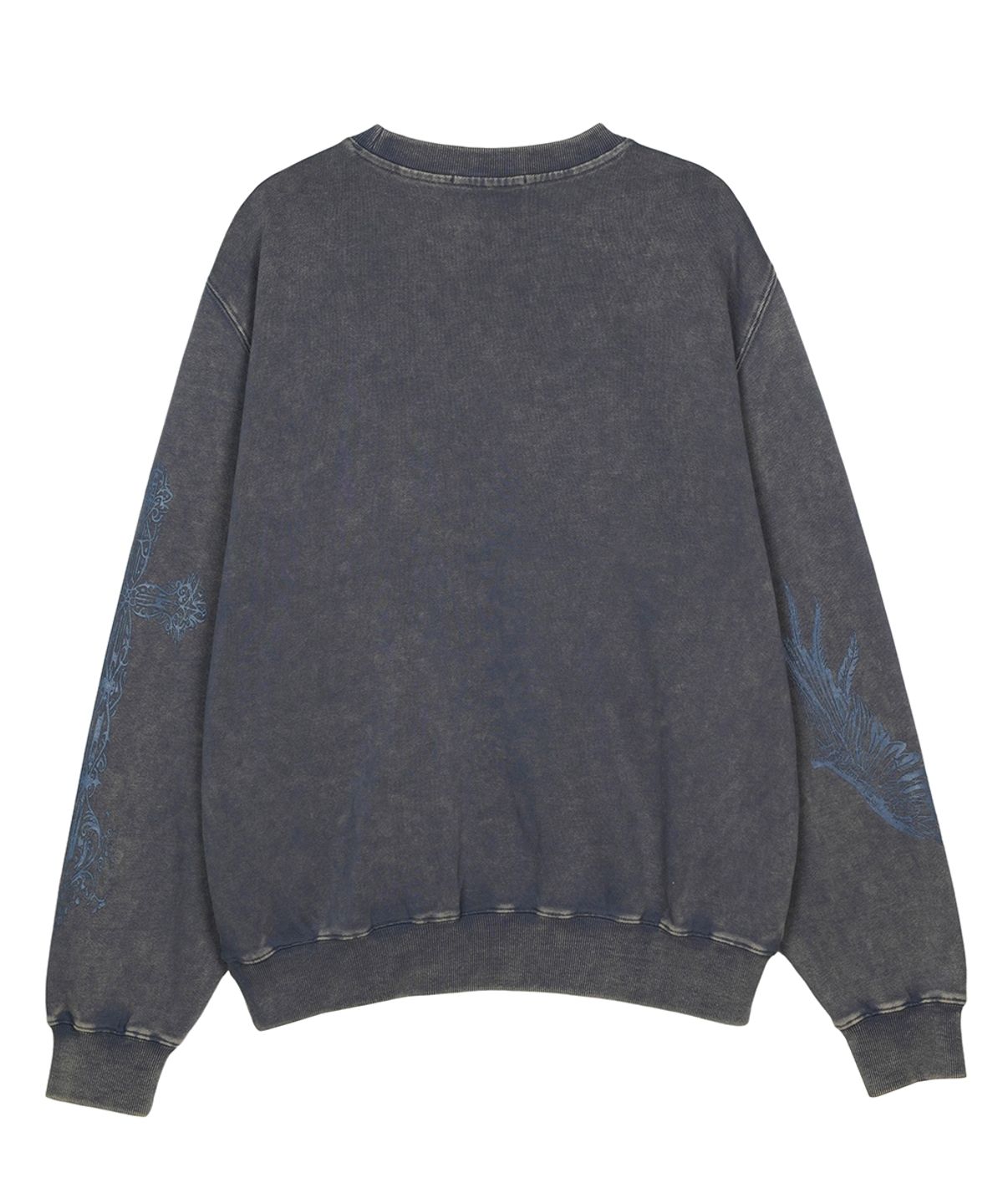 에프디알(FDR) Pigment Washed San Chris Crewneck Slate Gray