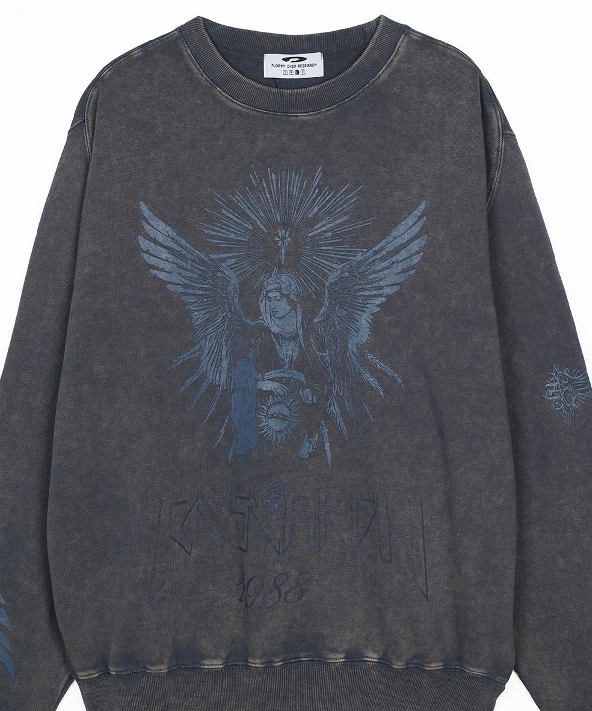 에프디알(FDR) Pigment Washed San Chris Crewneck Slate Gray
