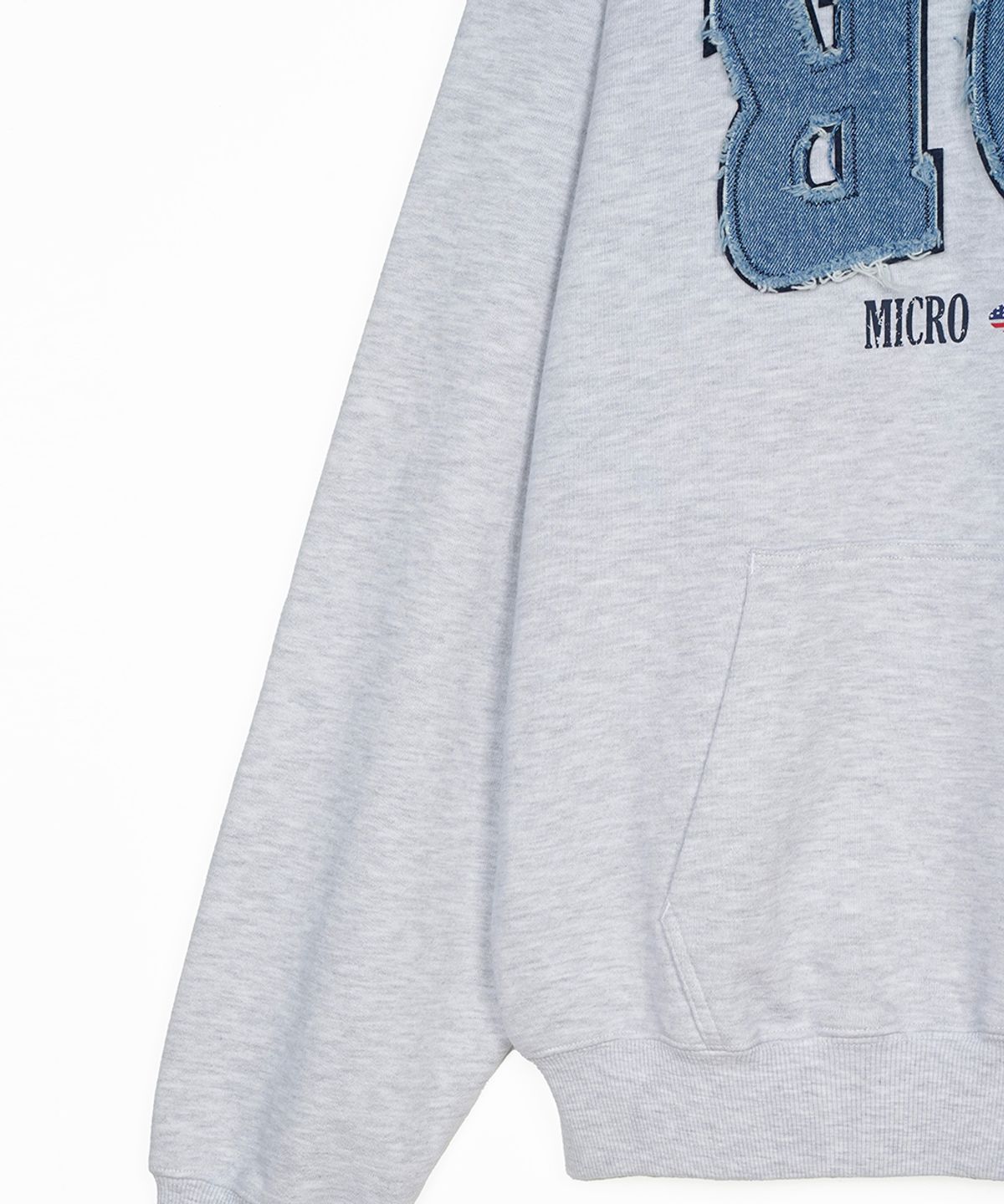 에프디알(FDR) Washing Applique USA Micro Disk Hoodie M.Gray