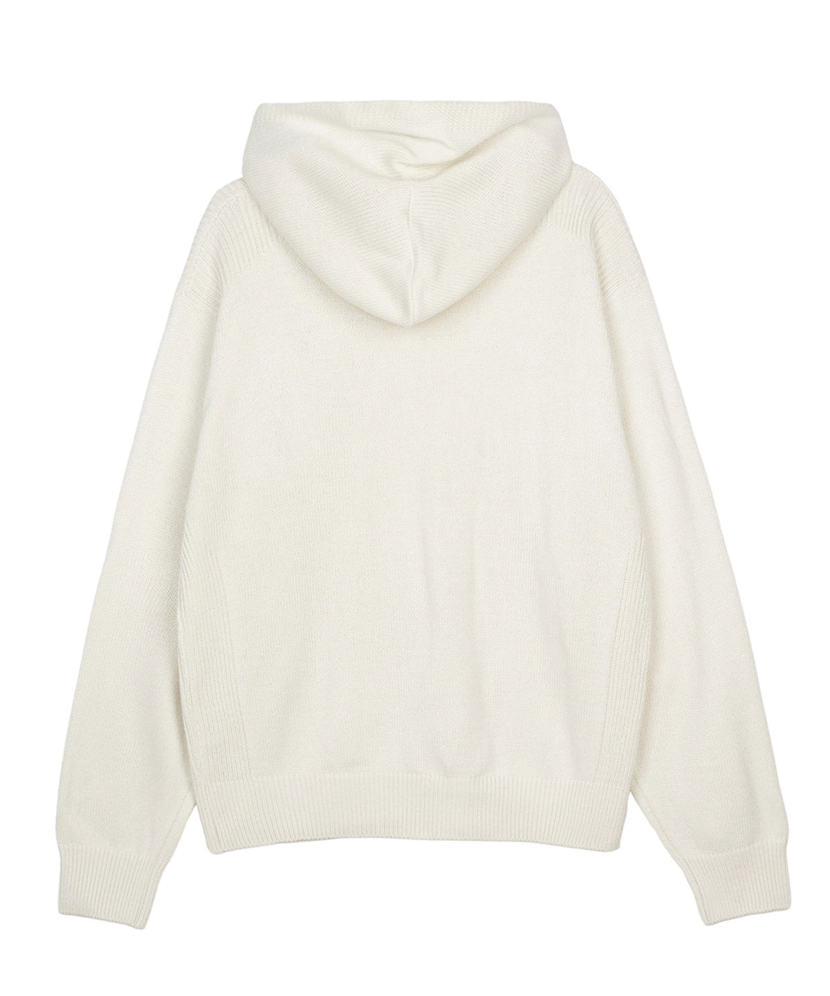 에프디알(FDR) Varigated Logo Plain Hood Knit Cream