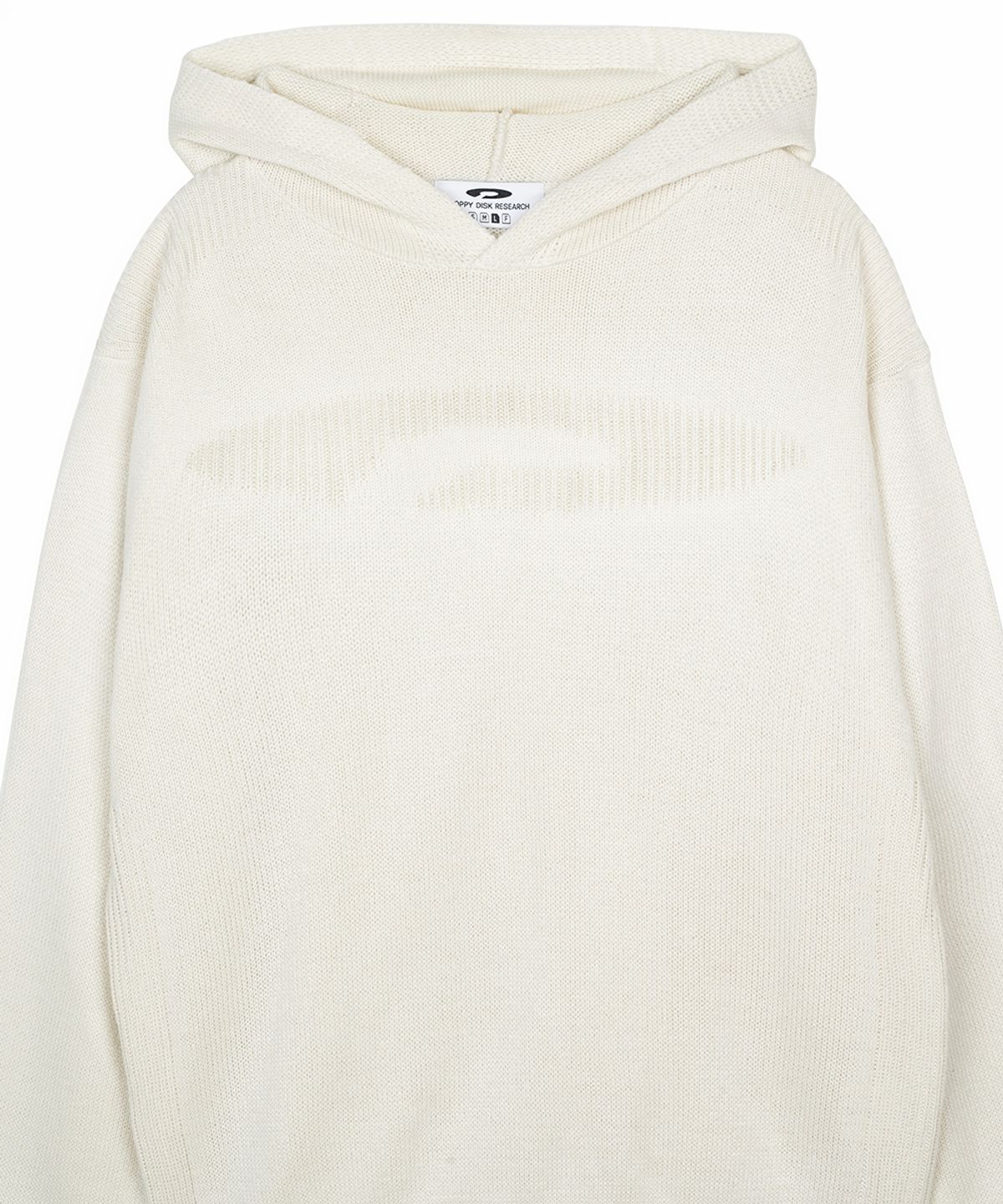 에프디알(FDR) Varigated Logo Plain Hood Knit Cream